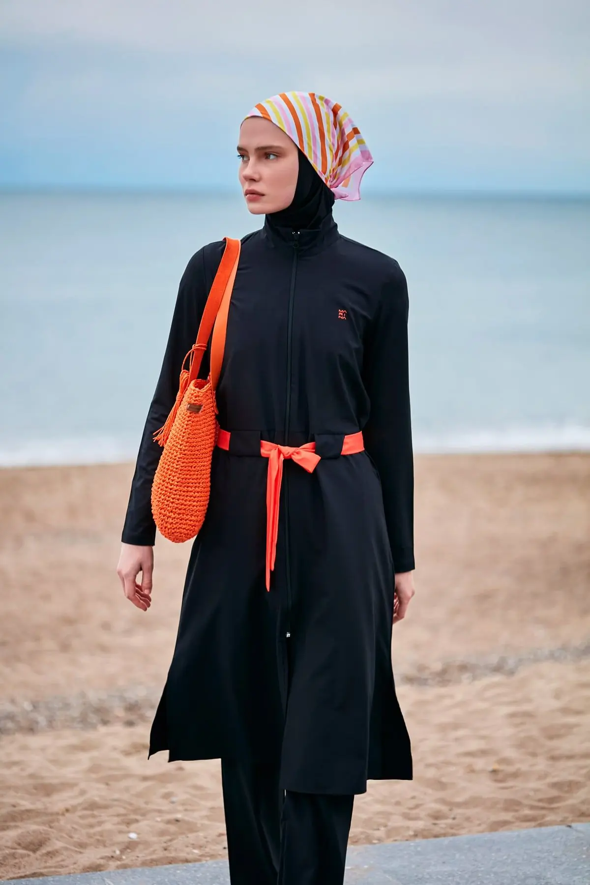 Woven Black Burkini Modest Swimwear M2419, photo 4