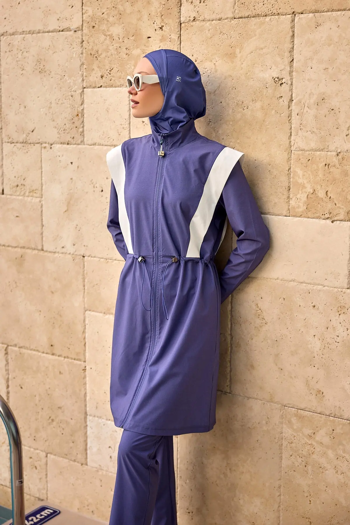Marina Full Coverage Modest Swimsuit - Indigo, photo 5
