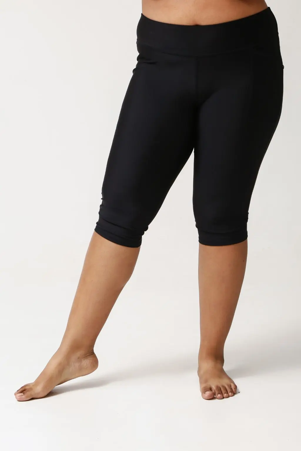 Capri Swimming Leggings with the Pocket - Black, photo 4