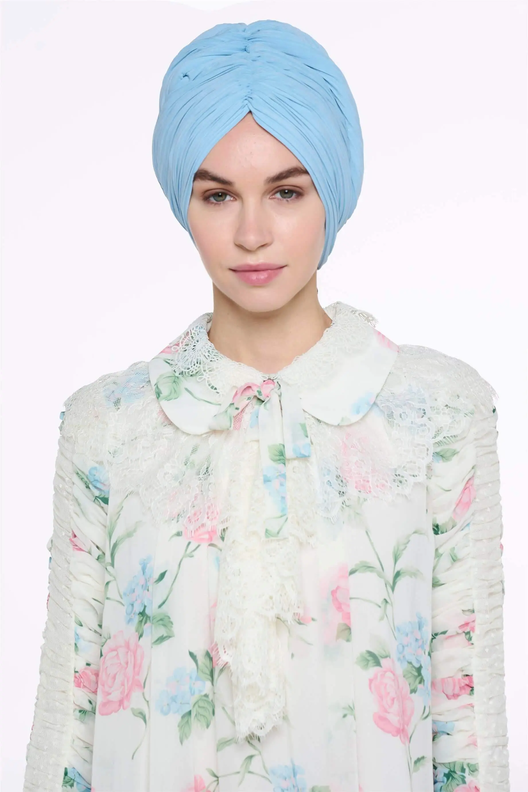Cross-Wrap Bonnet – Blue