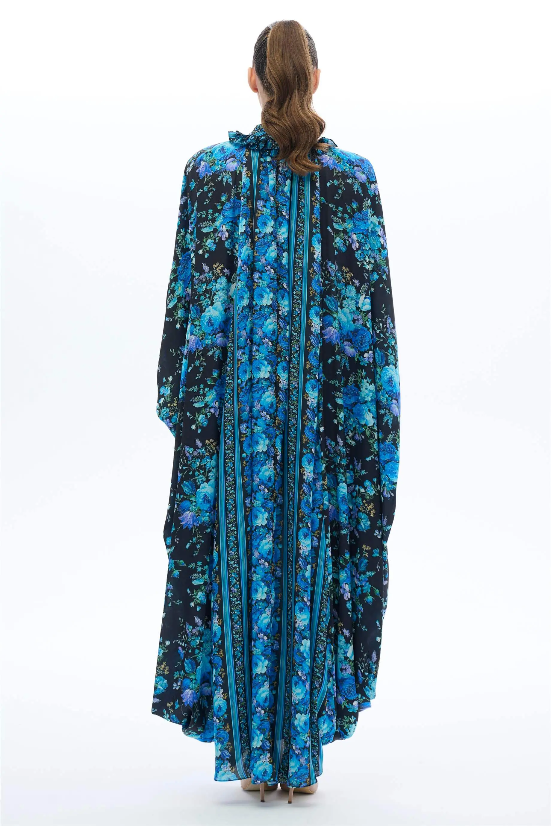 Striped Detail Kaftan Dress – Blue, photo 4
