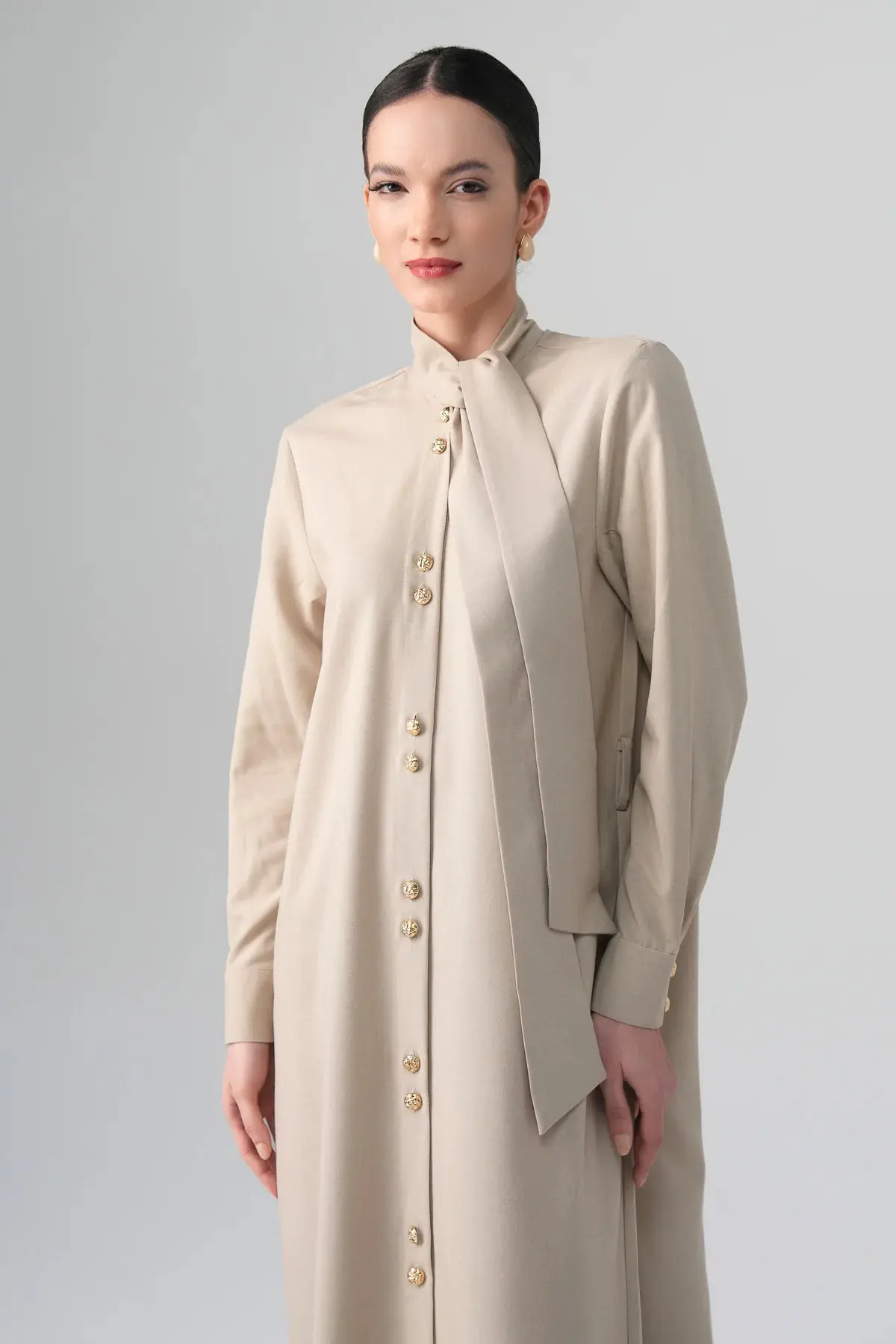 Mina Shirt Dress – Beige, photo 3