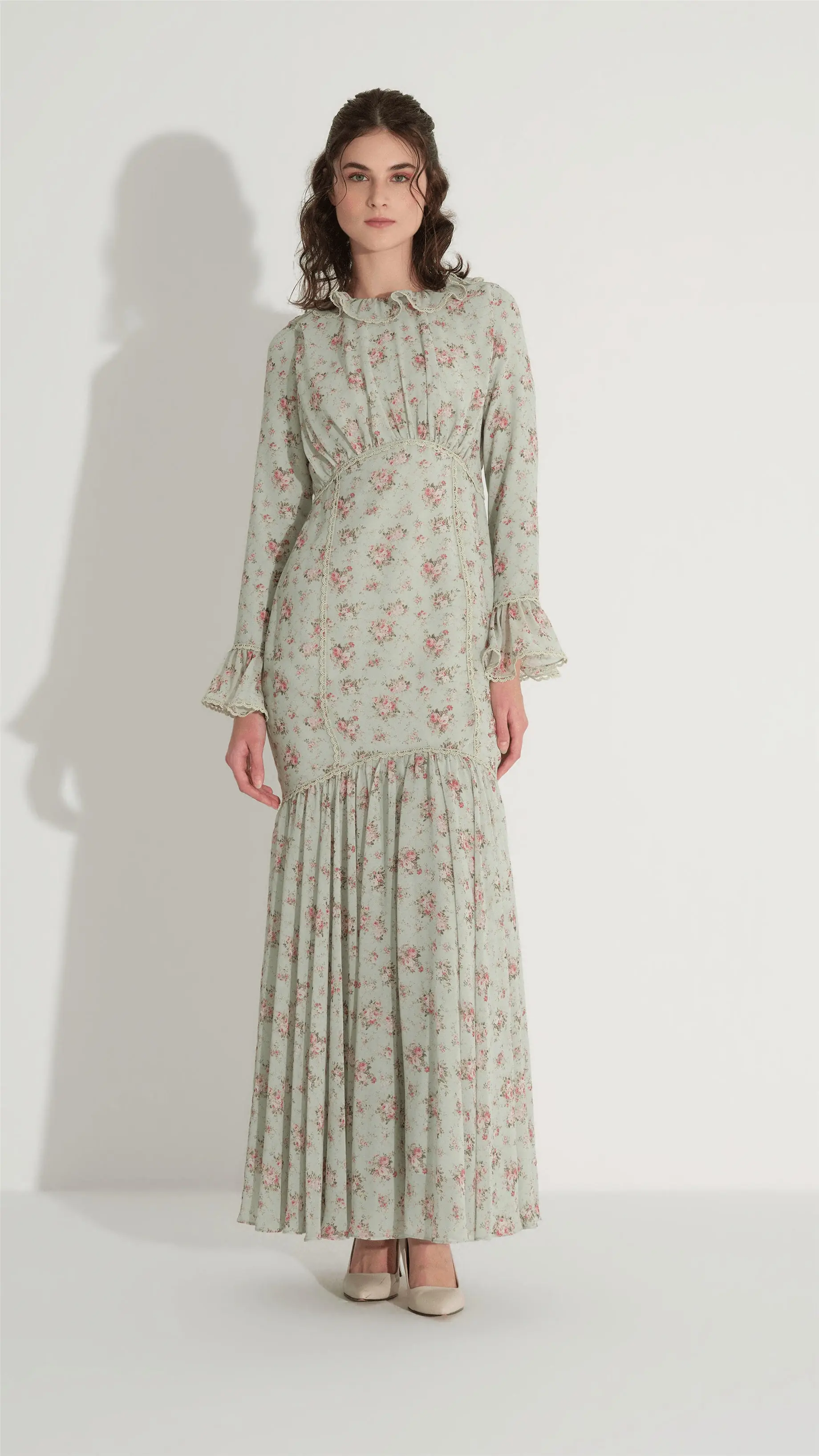 Lace Detail Mermaid Dress – Mint