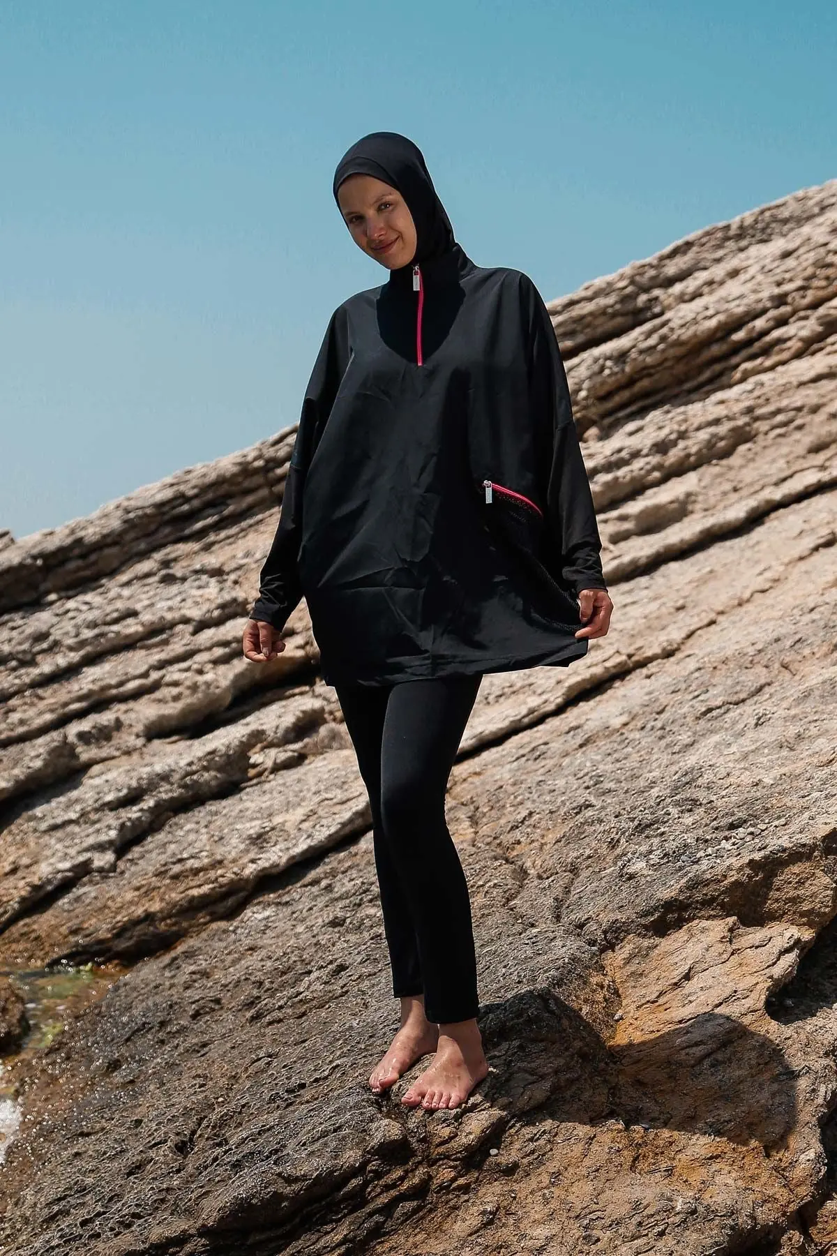Woven Black Burkini Modest Swimwear M2275, photo 3