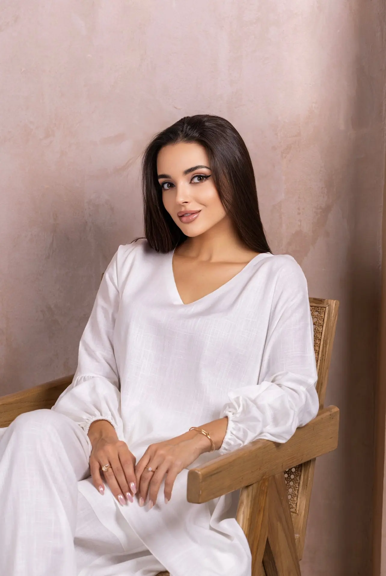 White Linen Co-ord Set