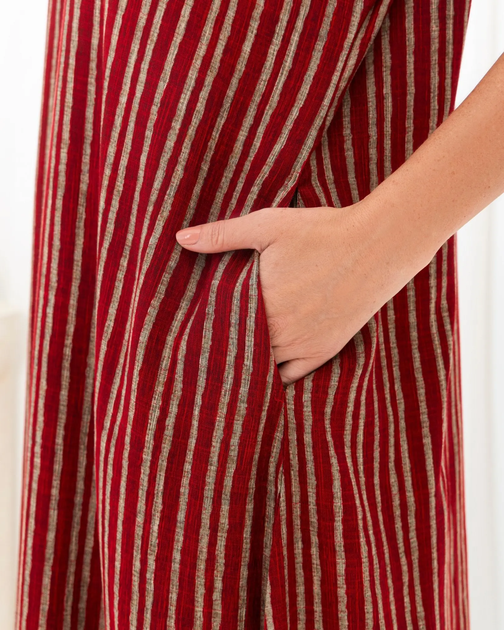Maroon Stripe Kimono Dress, photo 3