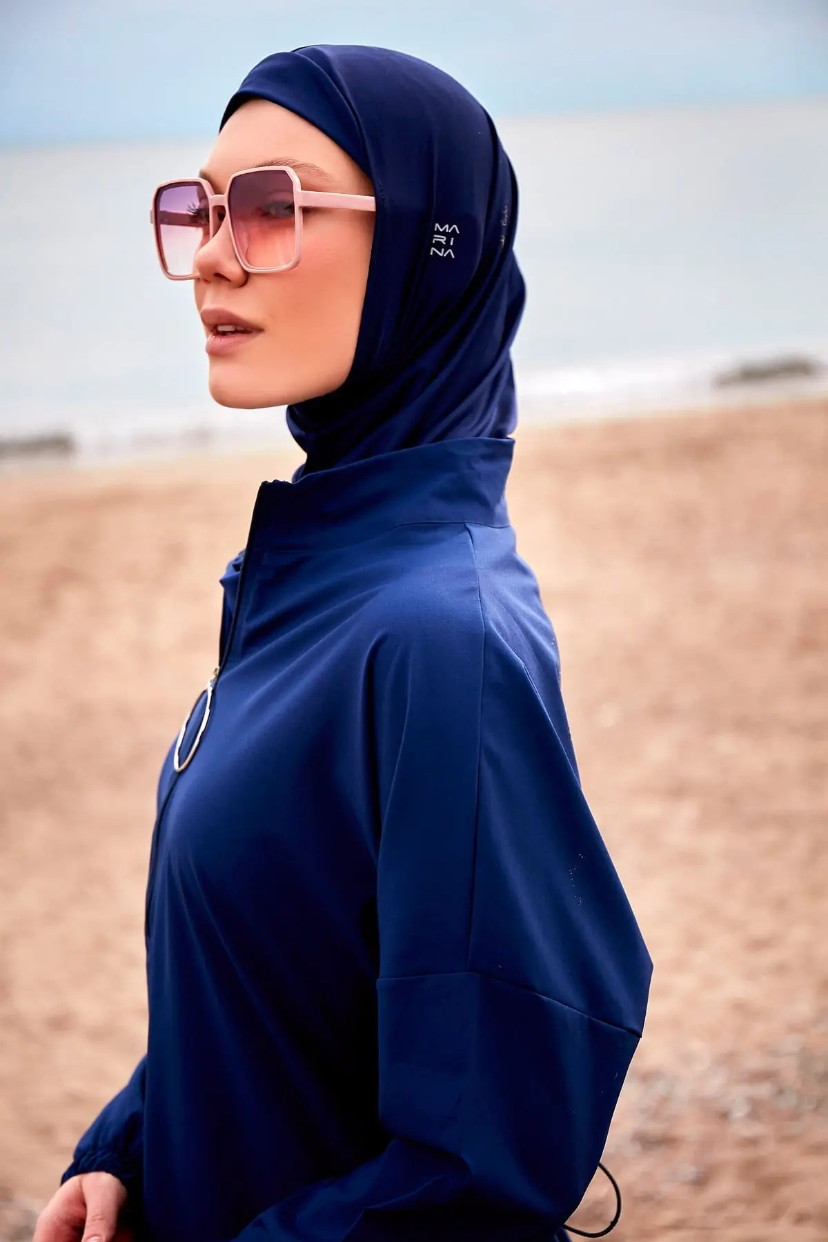 Woven Navy Burkini Modest Swimwear M2403, photo 5