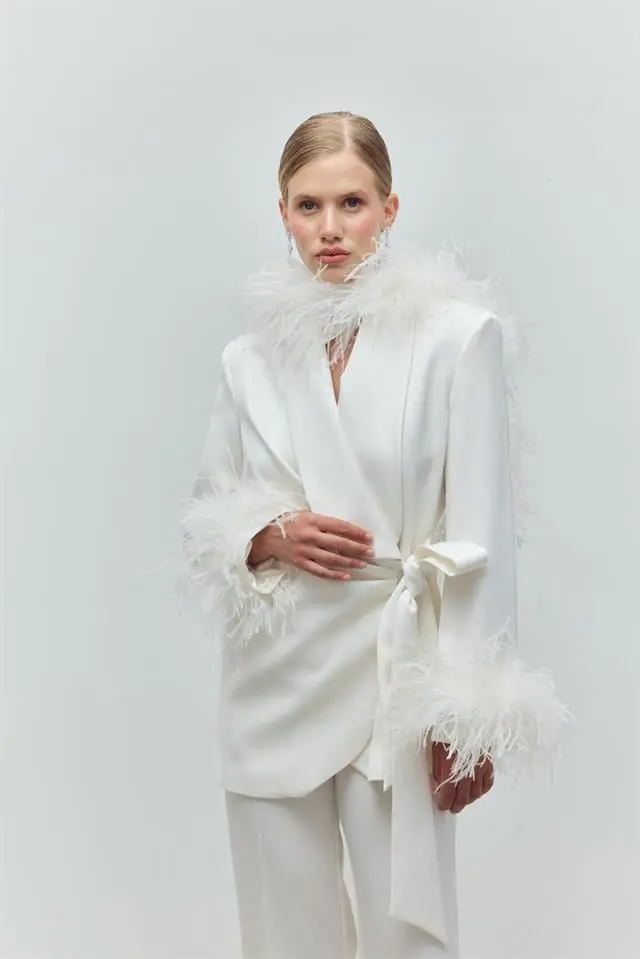 Feather Grace Silk Set – White, photo 3