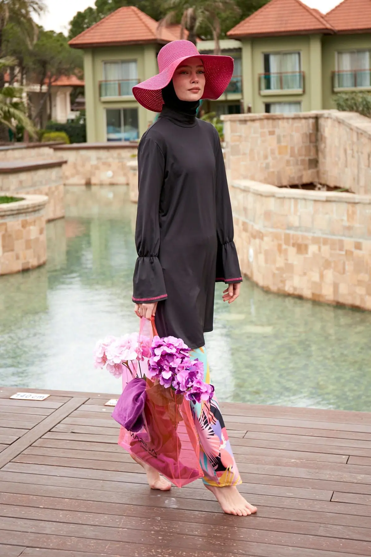 Pink Beach Bag C2402, photo 3