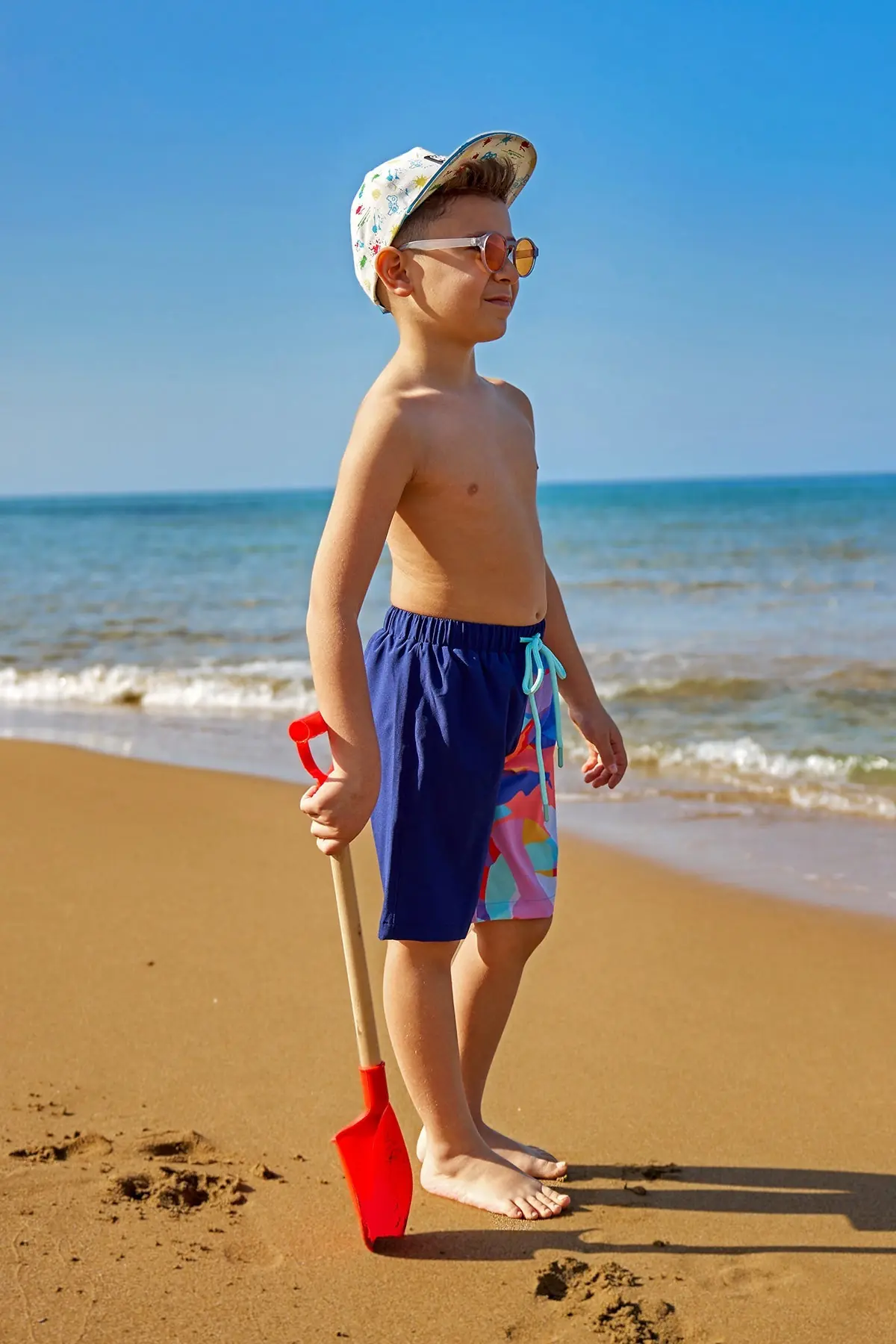 Marina Boys Swim Shorts - Navy, photo 3