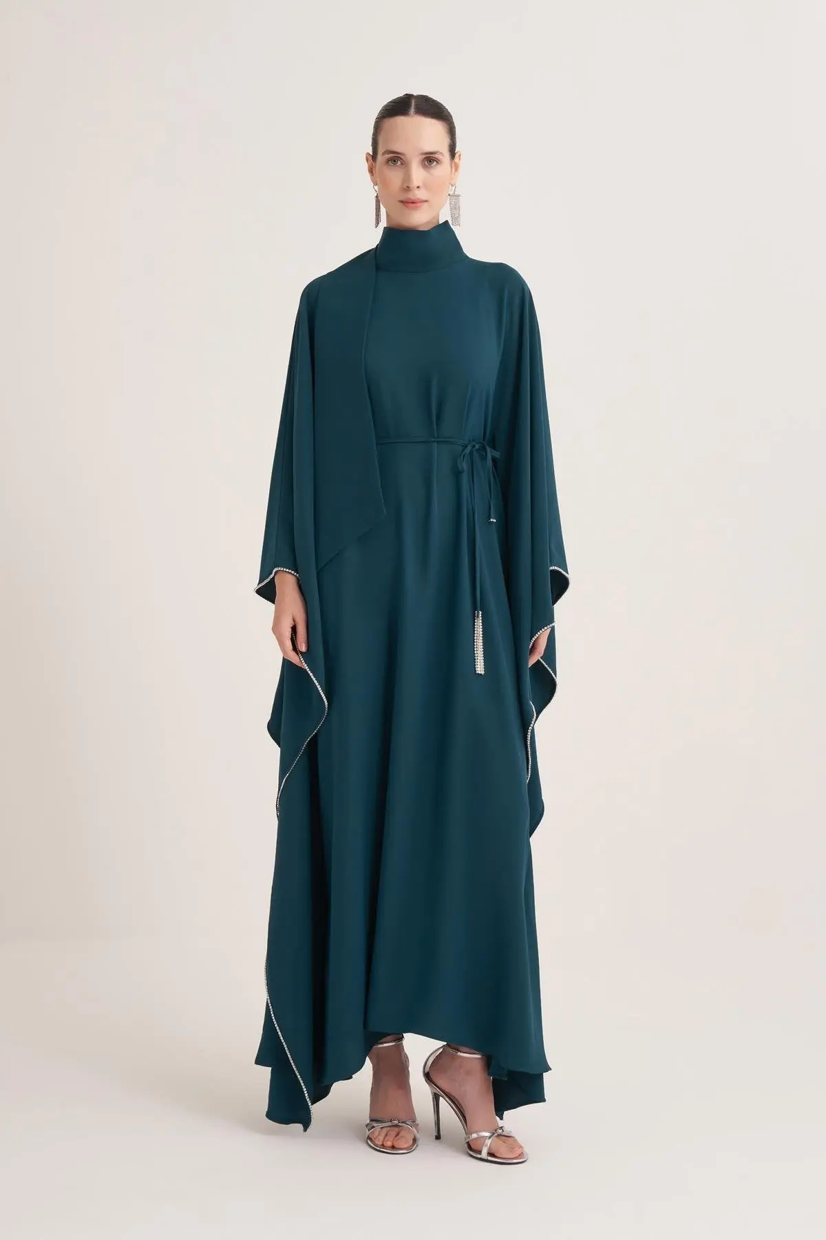 Lilah Evening Kaftan – Petrol Blue