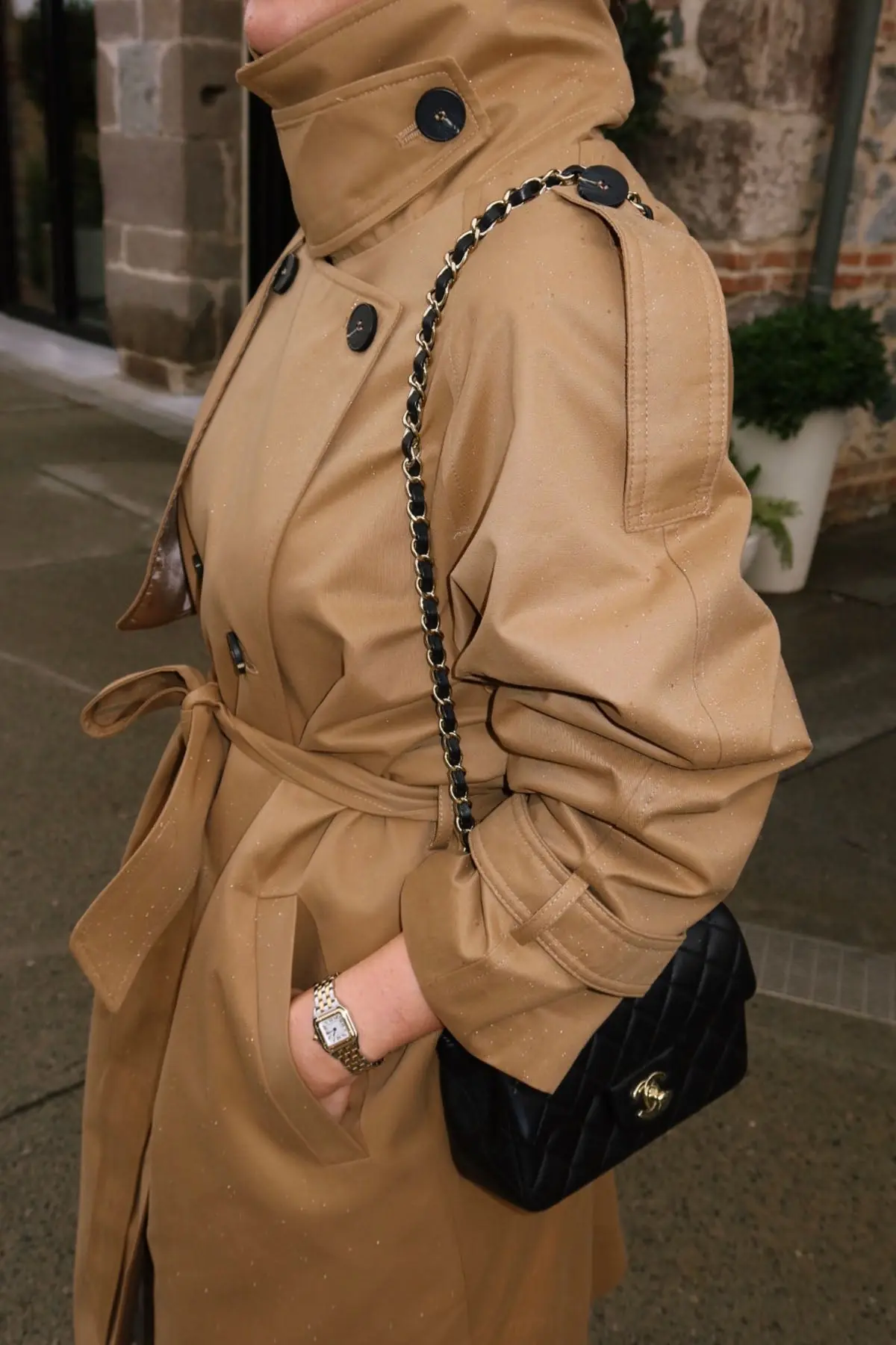 Seda Arslan Yüksek Yaka Oversize Trençkot-Camel, photo 3