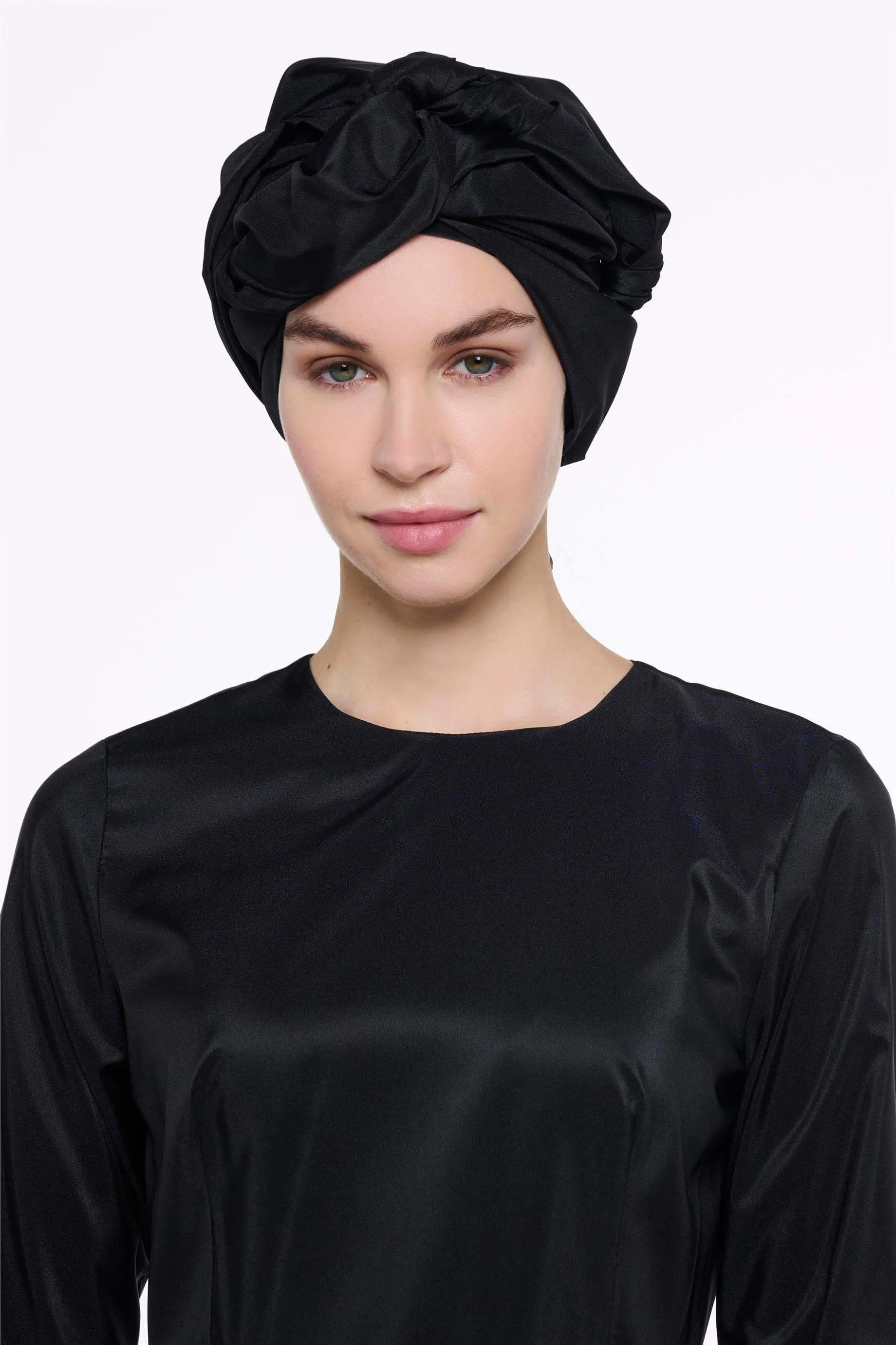 Black Taffeta Bonnet with Inner Wire