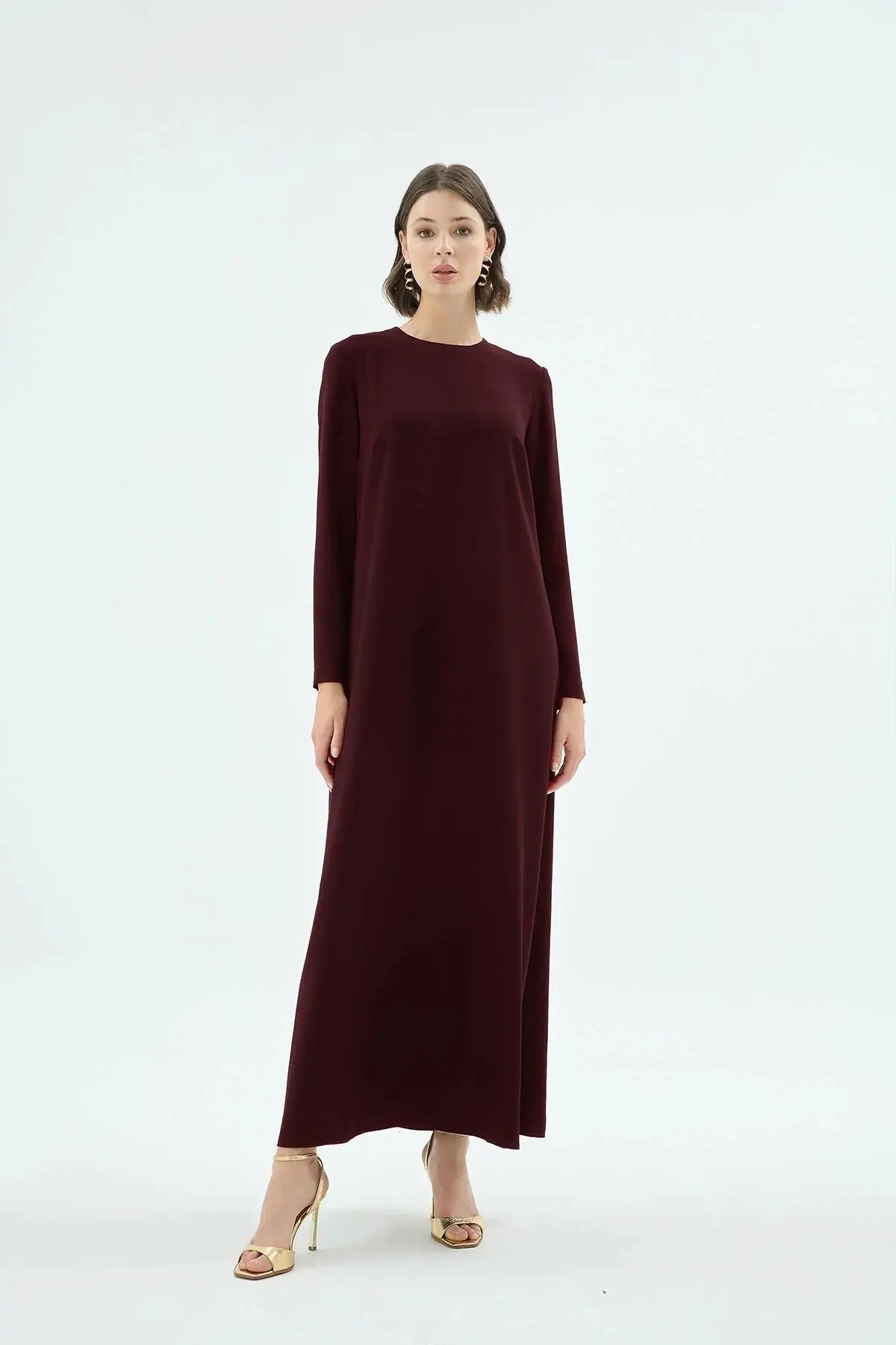 Karla Minimal Maxi Dress – Bordeaux