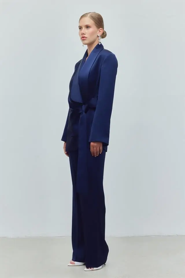 Midnight Silk Set — Navy, photo 2