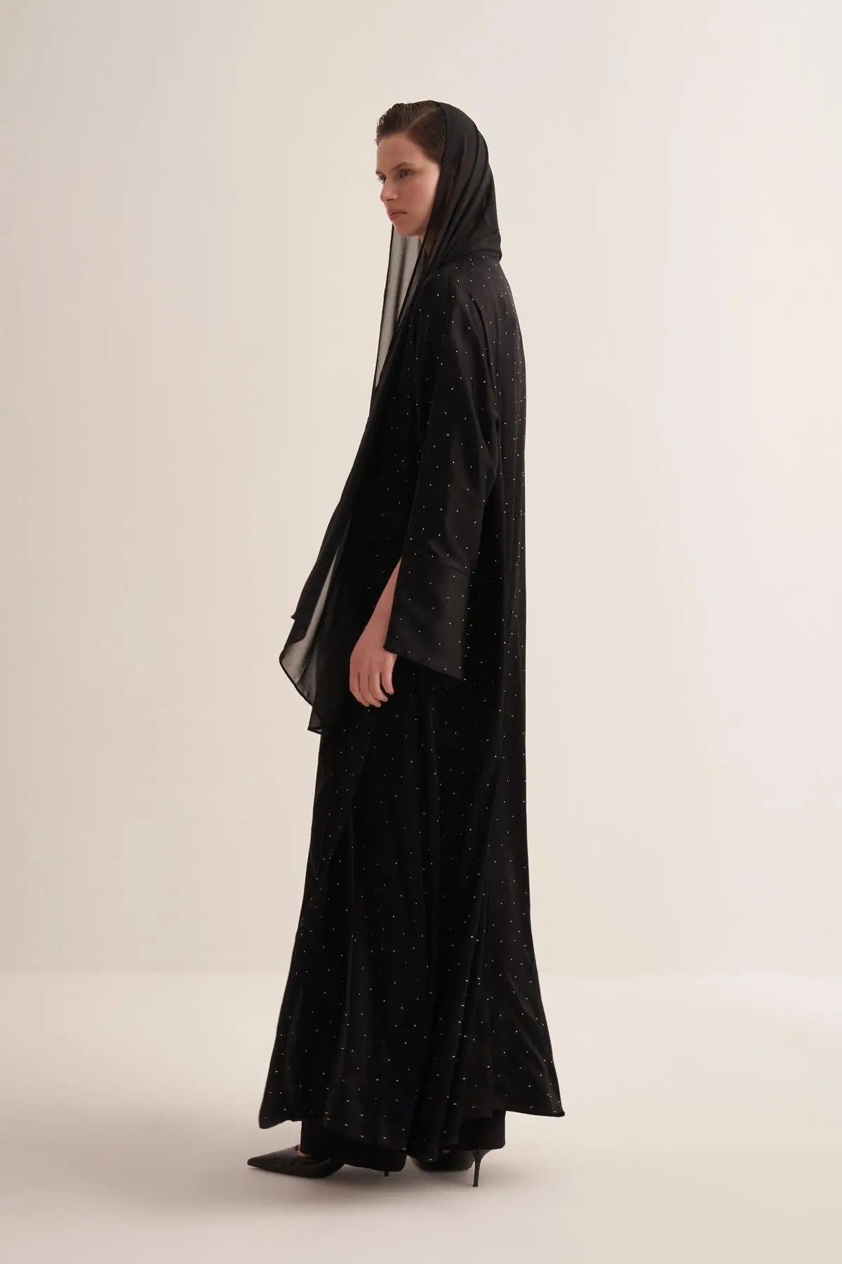 Stylish Black Abaya & Matching Scarf Set, photo 4