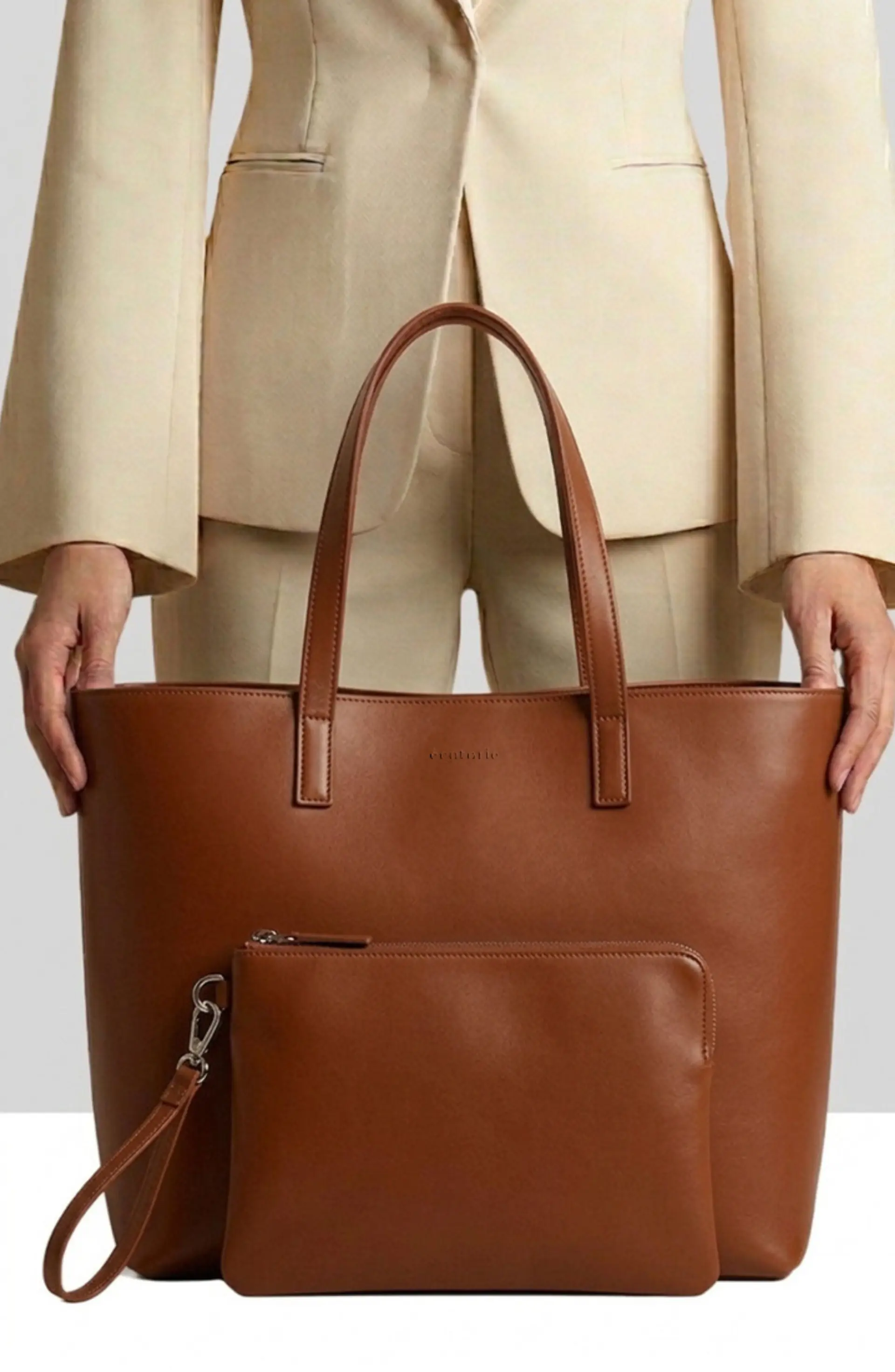 Ecotorie - Agatha Cognac Tote Bag, photo 4