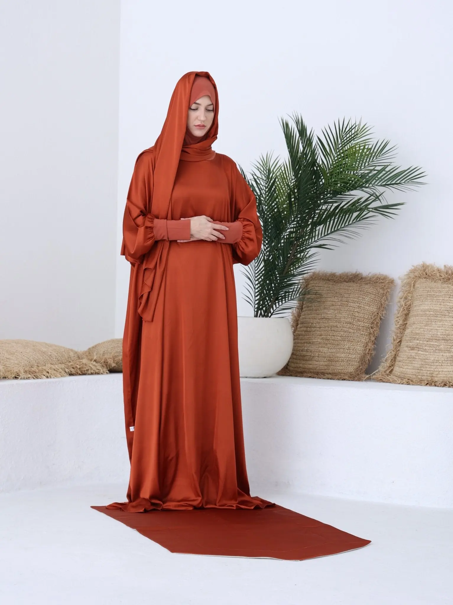 Rusty Orange Prayer Abaya, photo 2