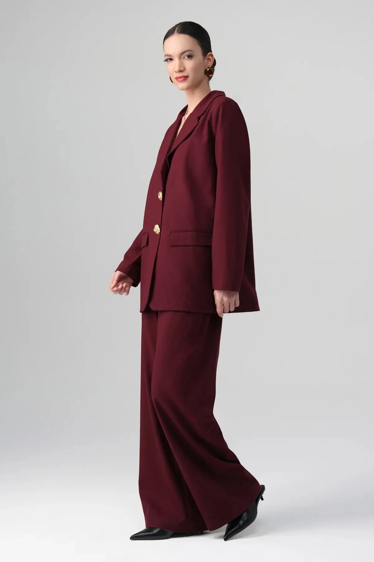 Aren Modal Suit Set – Bordeaux, photo 2