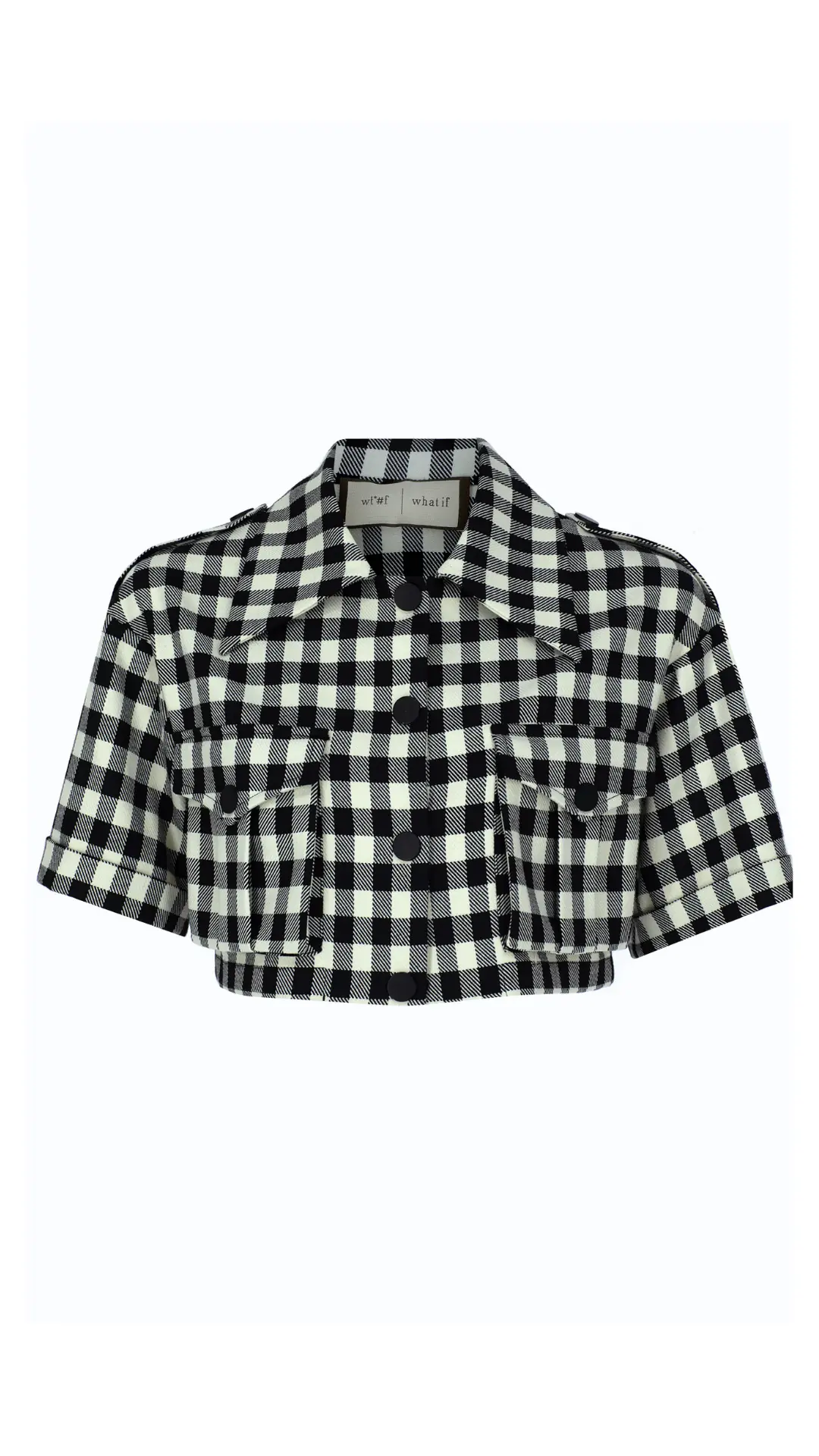 Vichy Patterned Crop Jacket, photo 3