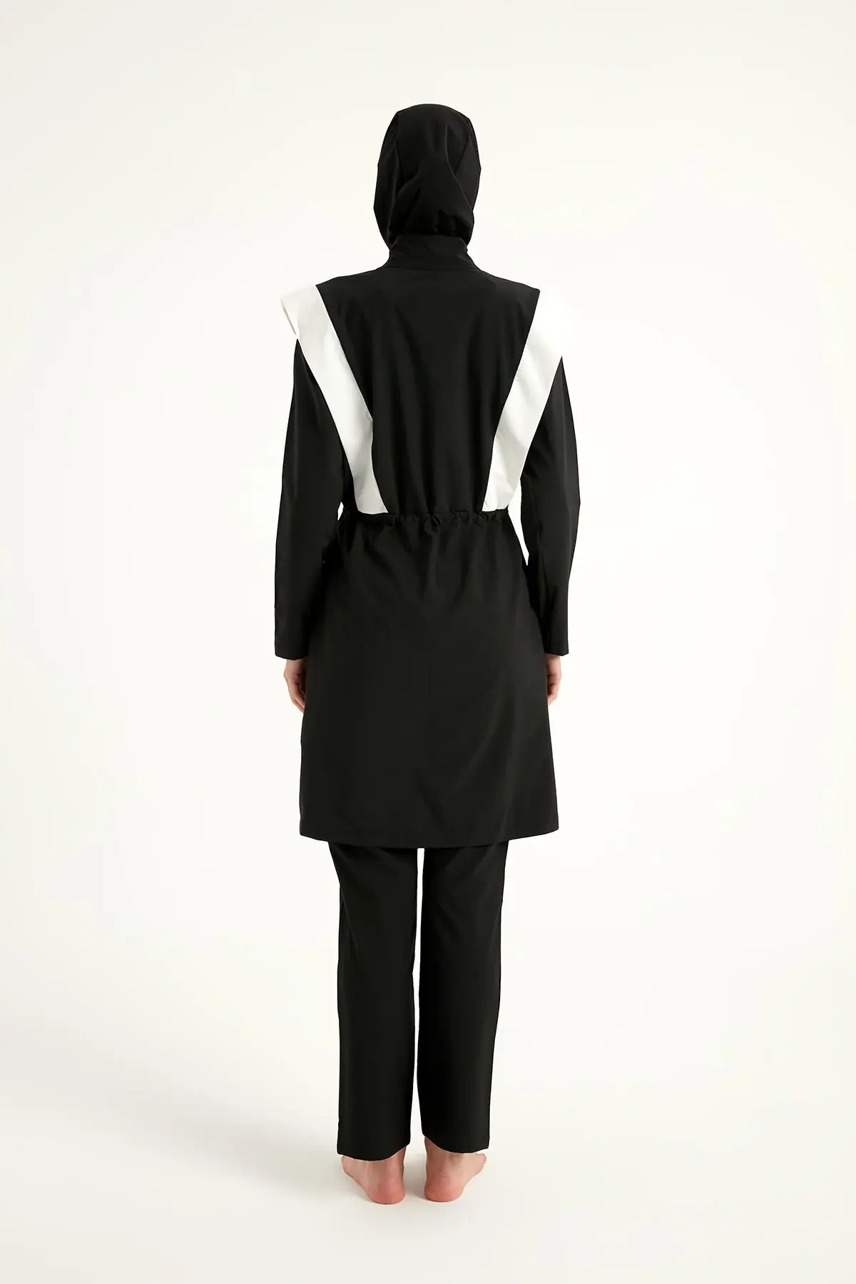 Black Adjustable Waist Modest Burkini Set M2526-1, photo 8