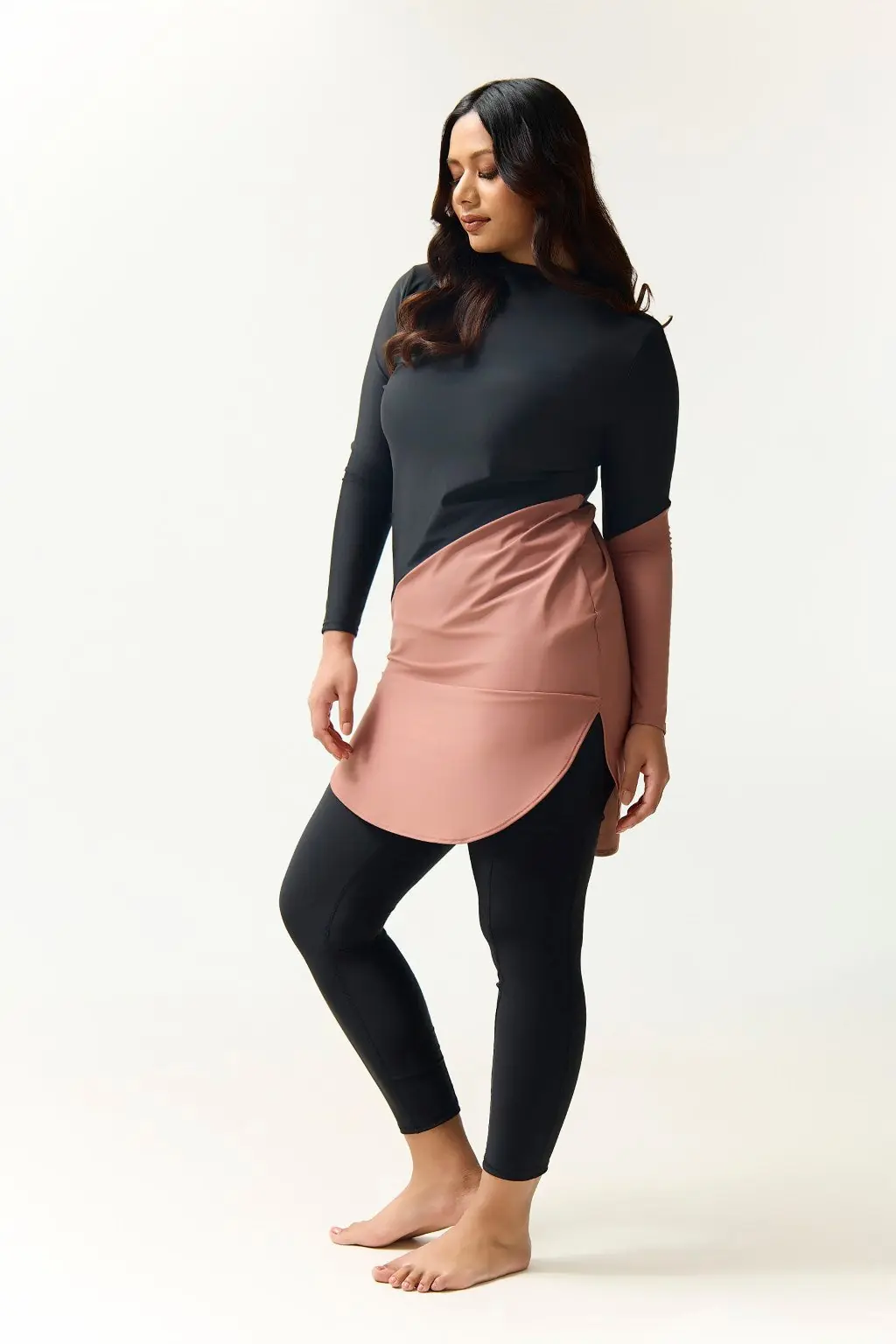 Maya Swim Dress - Black/Earth, photo 6