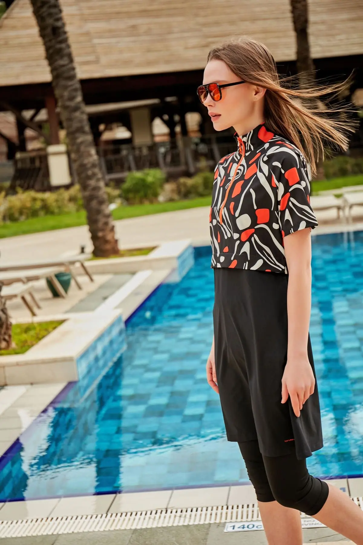 Woven Black Half Coverage Swimsuit M2441, photo 4