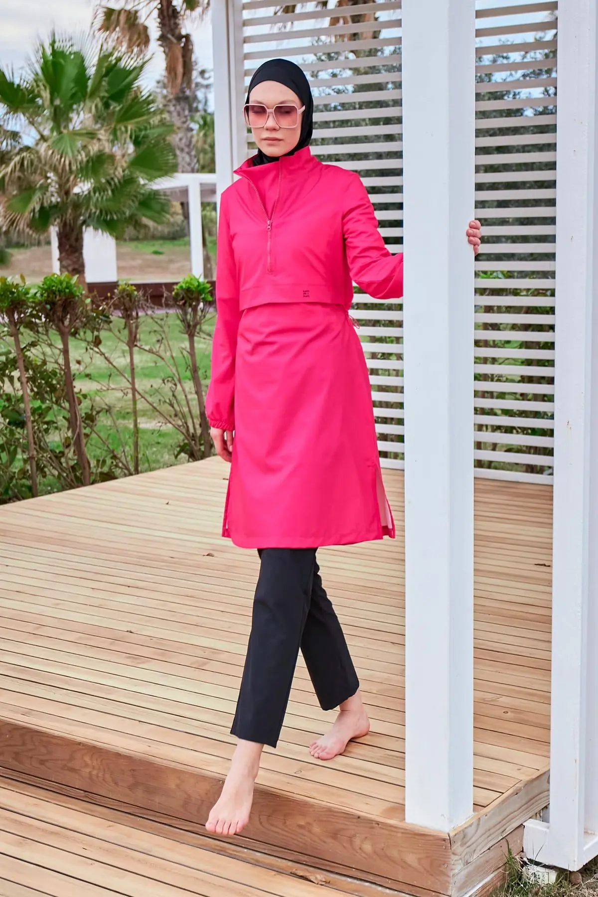 Woven Pink Burkini Modest Swimwear M2408, photo 2