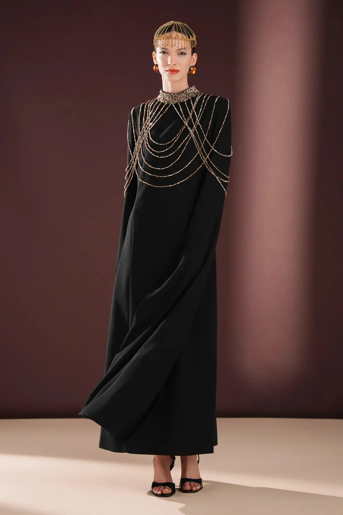 Calista Chain Detail Maxi Dress – Black, photo 7