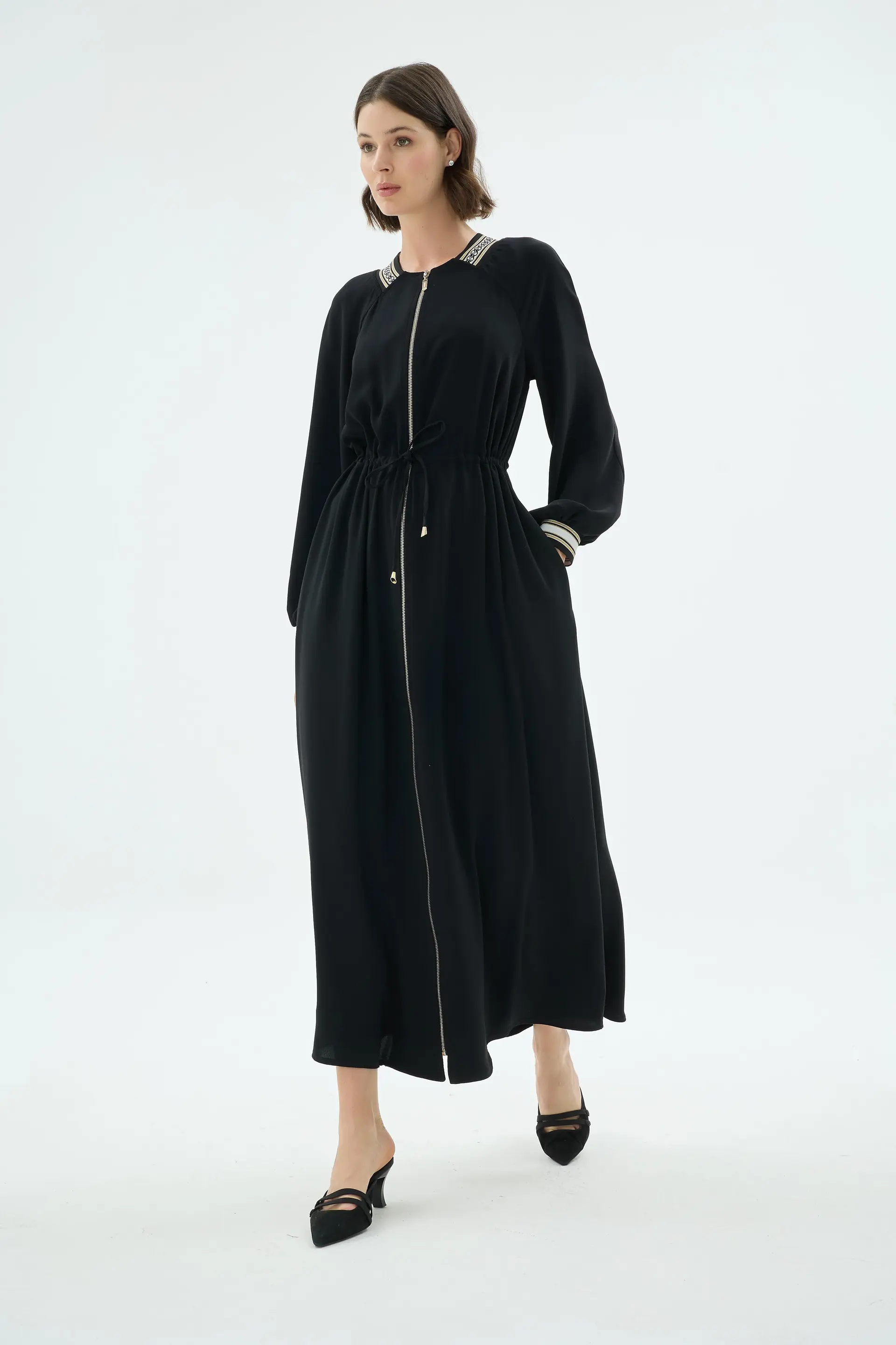 Vilma Zip-Front Dress – Black, photo 4