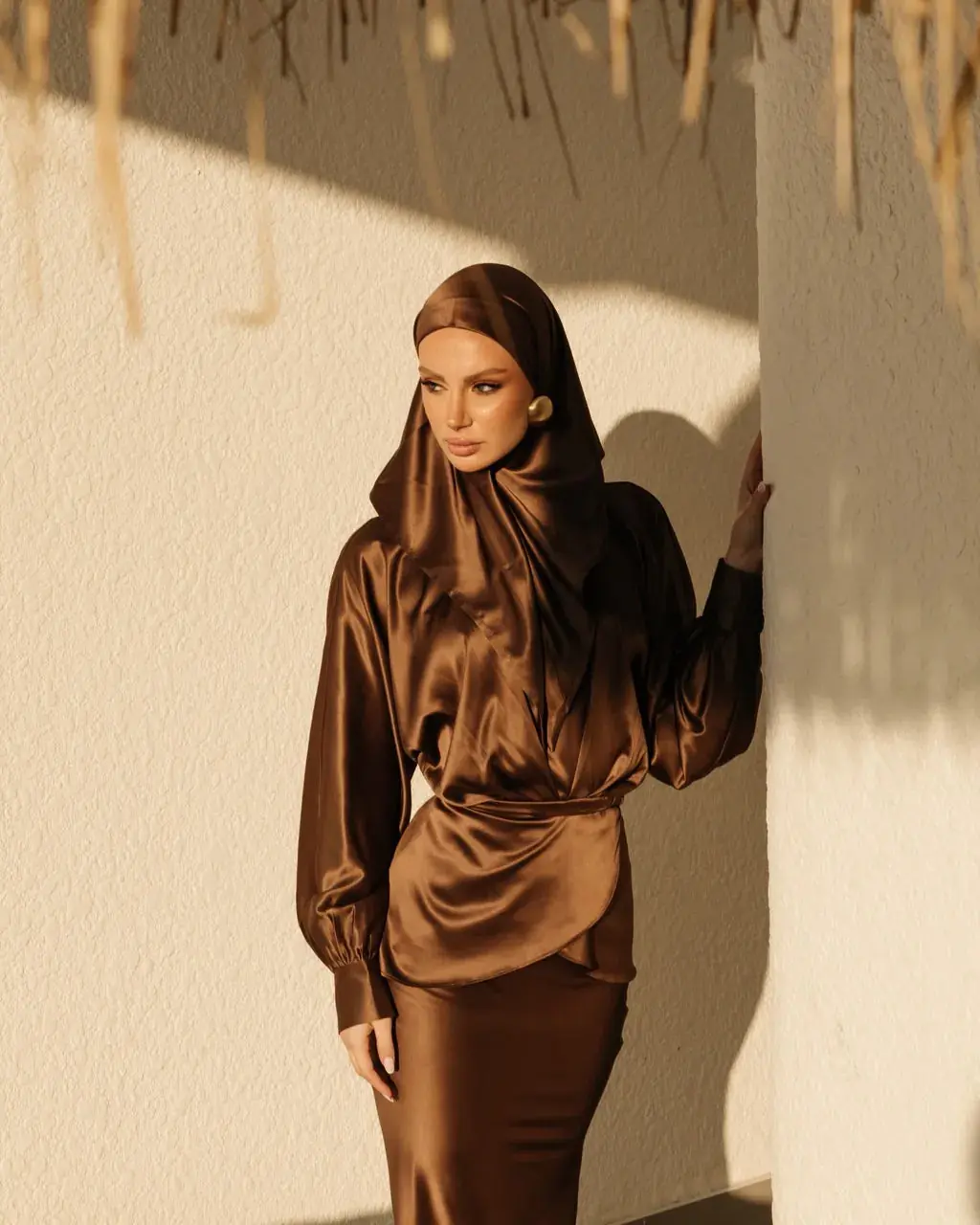 Qamar Blouse - Brown, photo 2