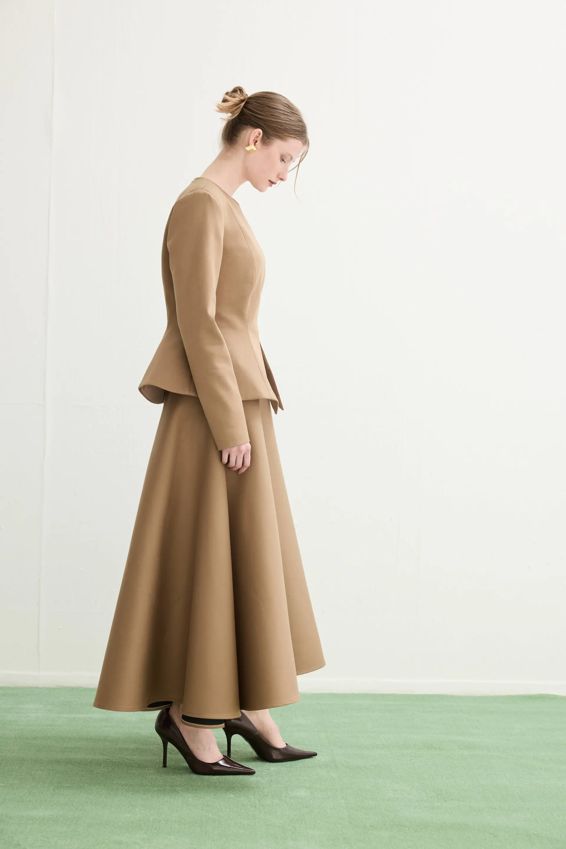 PEPLUM BLUZ DAİRE ETEKLİ TAKIM, photo 4