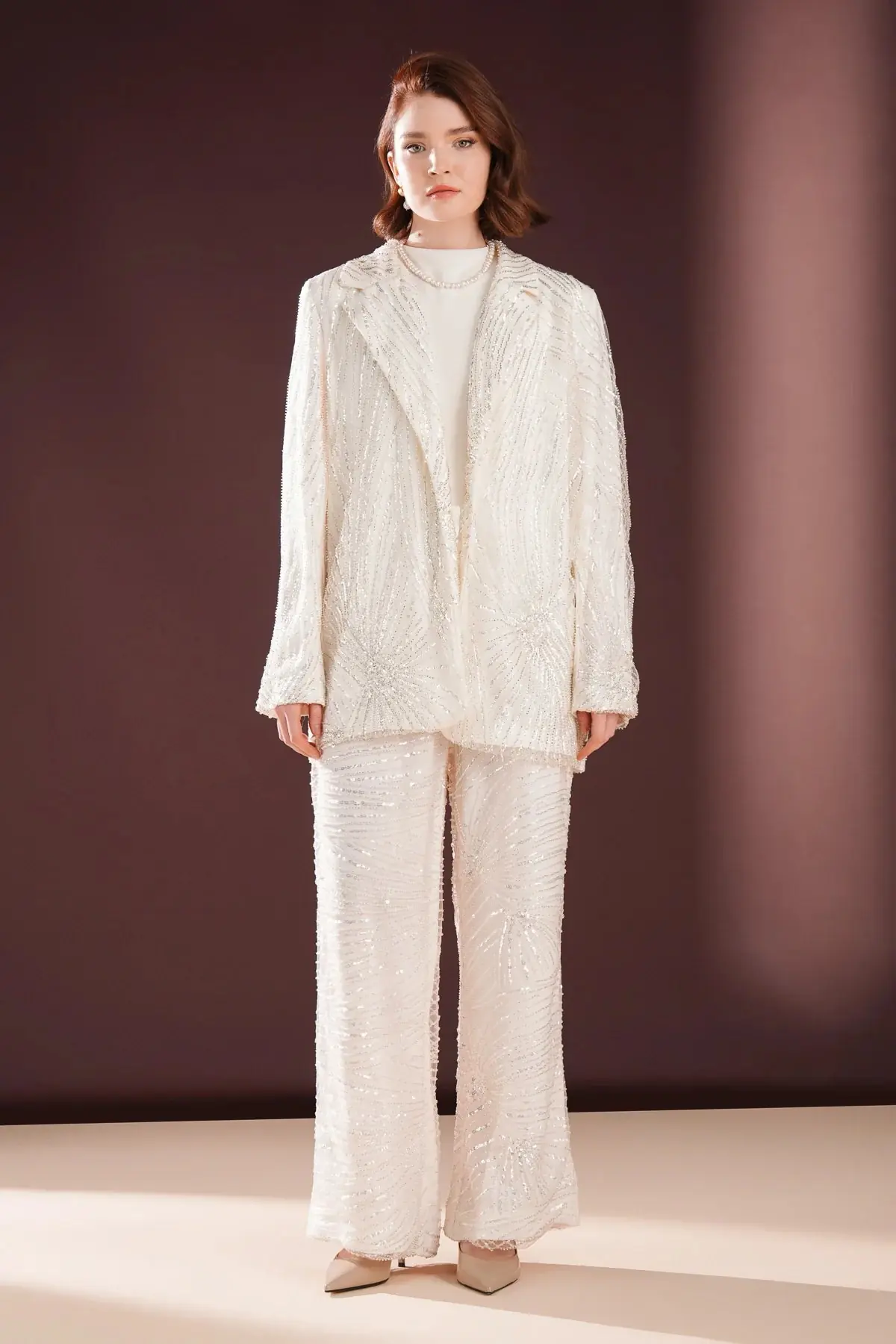 Seraphine Luxe Embellished Co-Ord Set – Ivory, photo 5