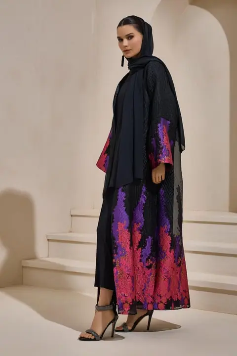 Sapphire Abaya - Black Purple, photo 2