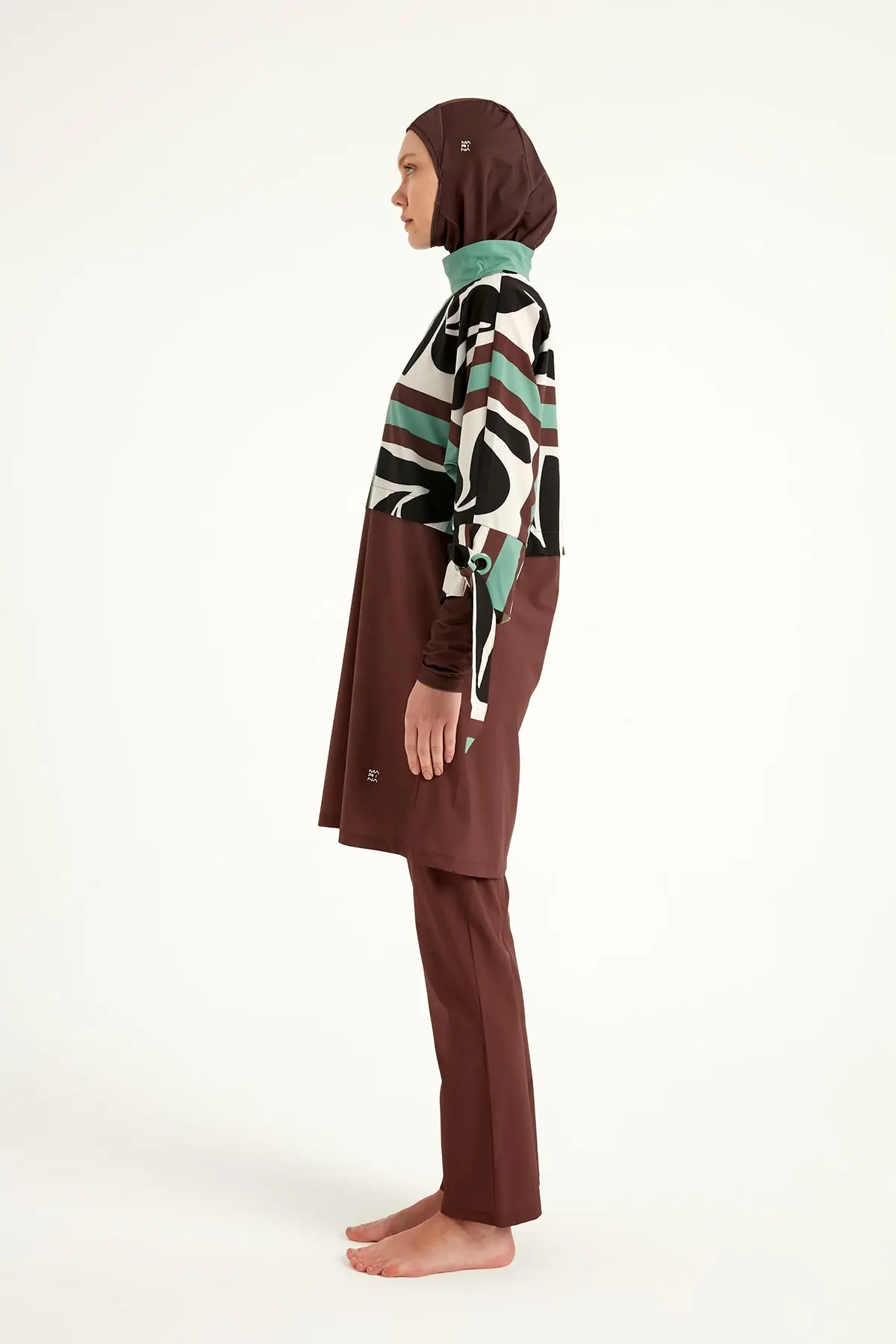 Elegant Burkini – Full Coverage Islamic Swimwear - Brown, photo 6