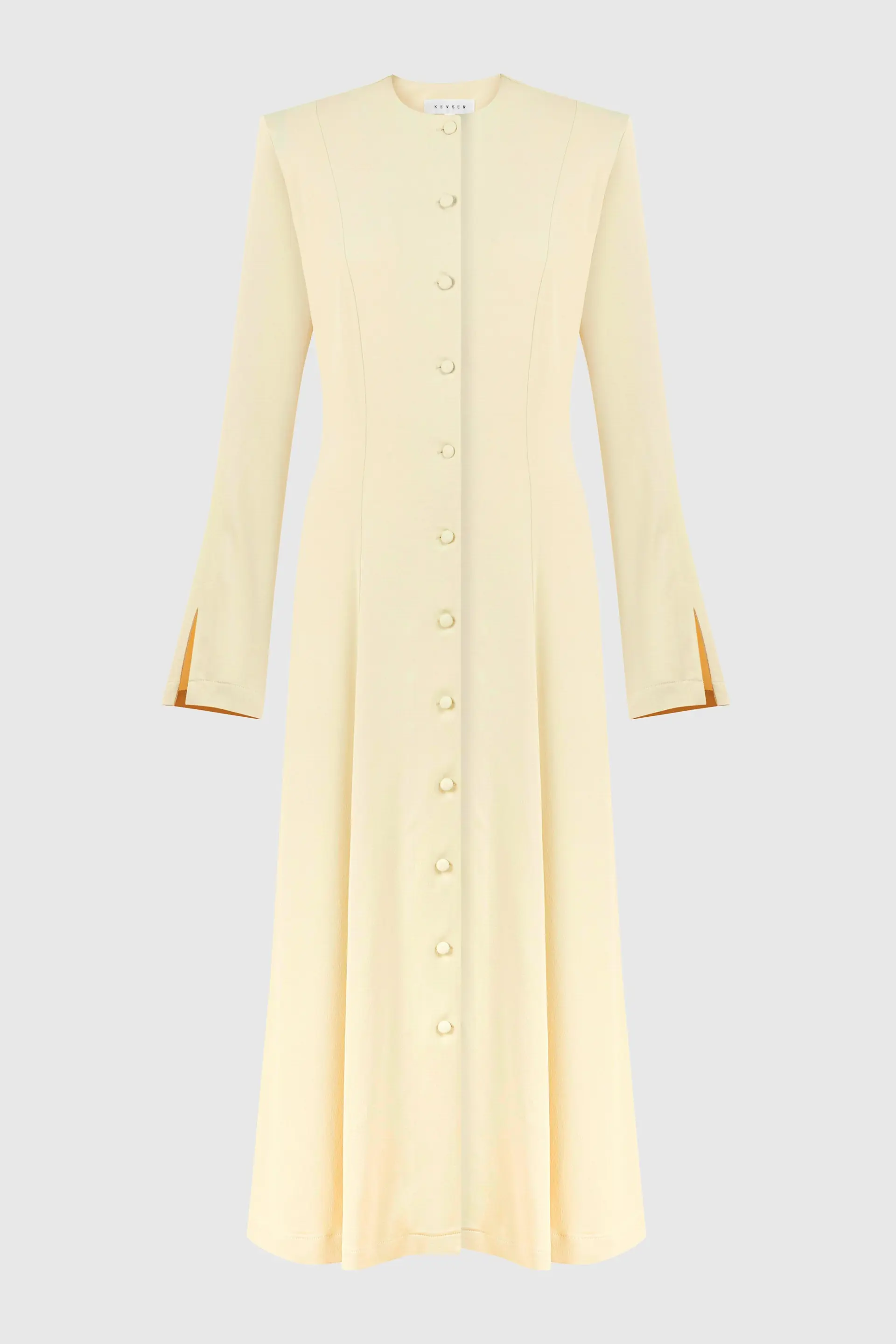 Front Button Tencel Maxi Dress – Yellow
