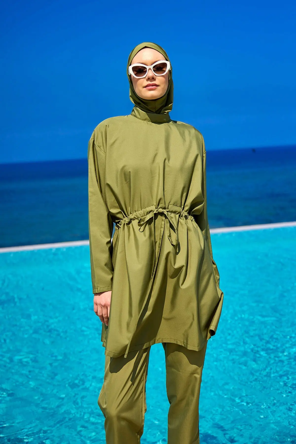 Andalus Full Coverage Burkini Set with Front Ruching A2502-5, photo 3