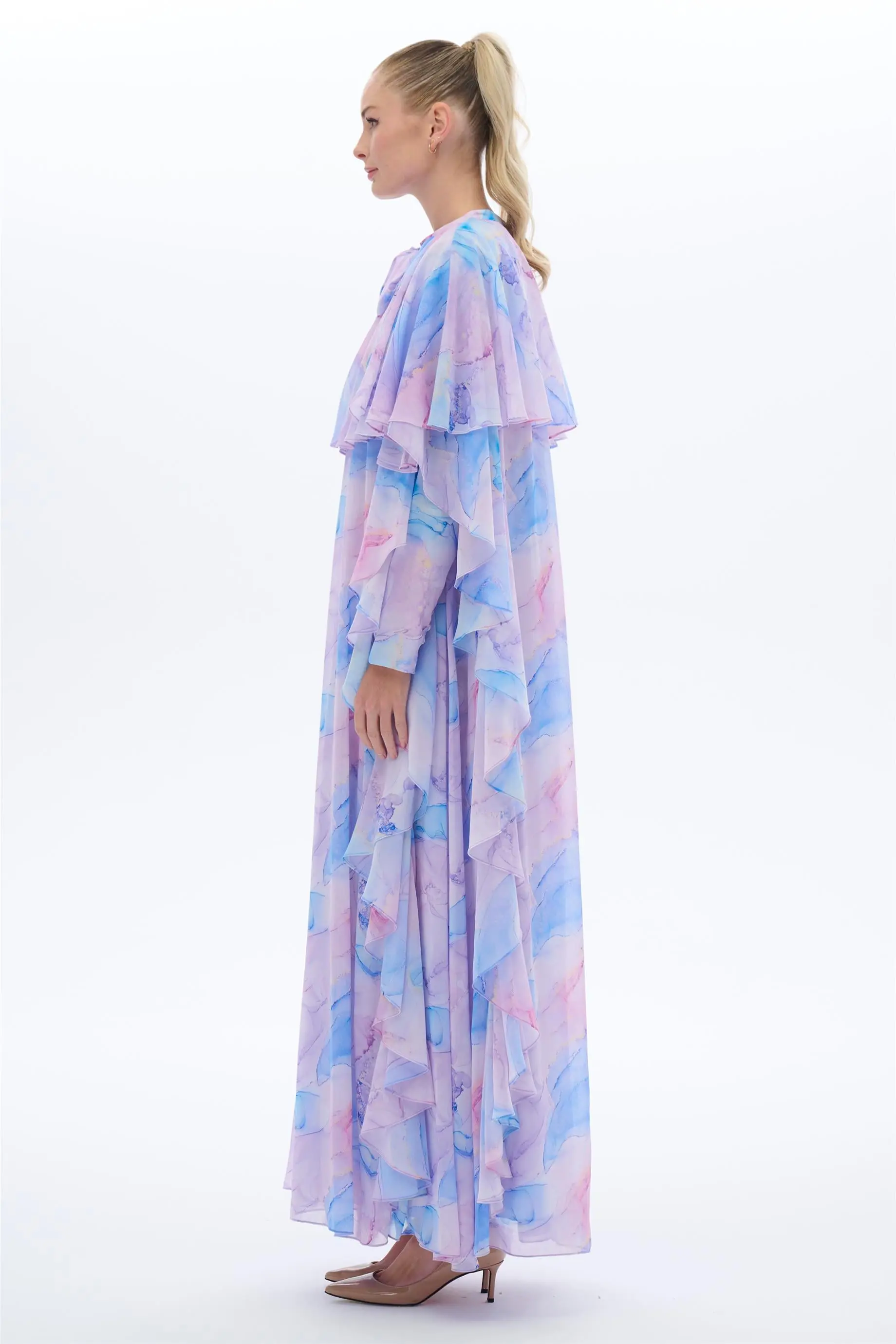 Lilac Cape Detail Maxi Dress, photo 3