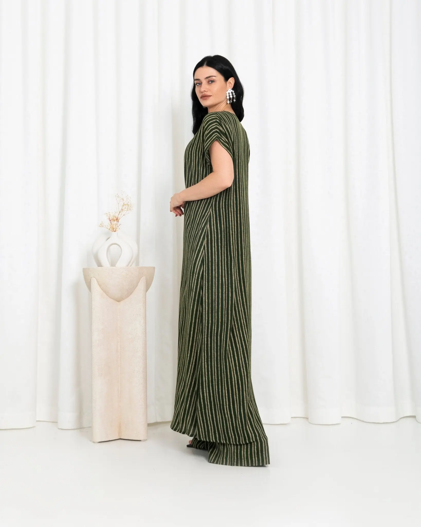 Green  Stripe Kimono Dress, photo 3