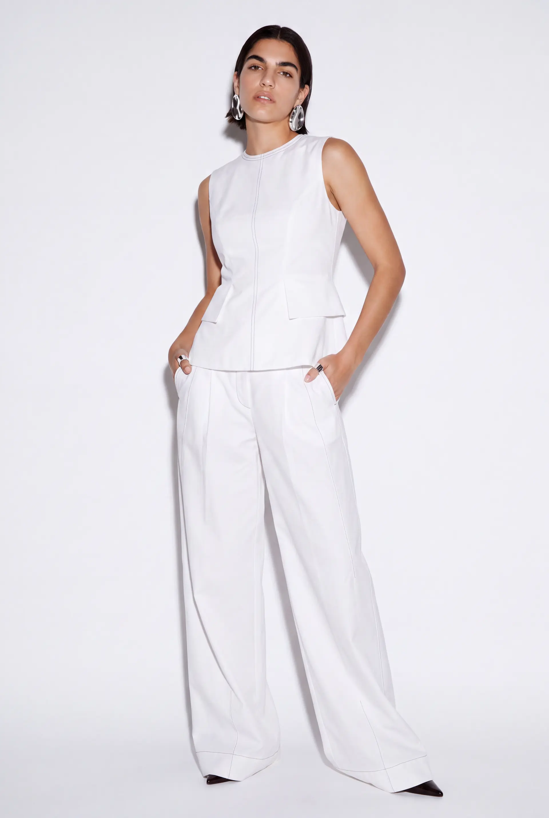 Lia Vest Blouse 100% Fine Organic Cotton, photo 3