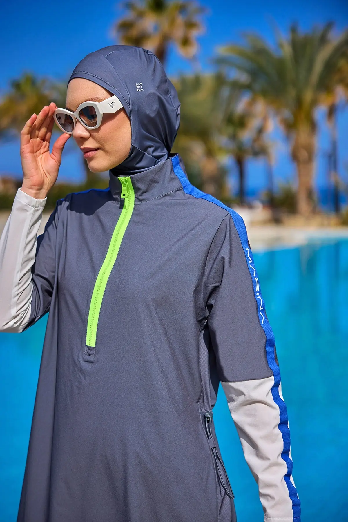 Full Coverage Modest Swimwear Burkini Set - Fume, photo 3