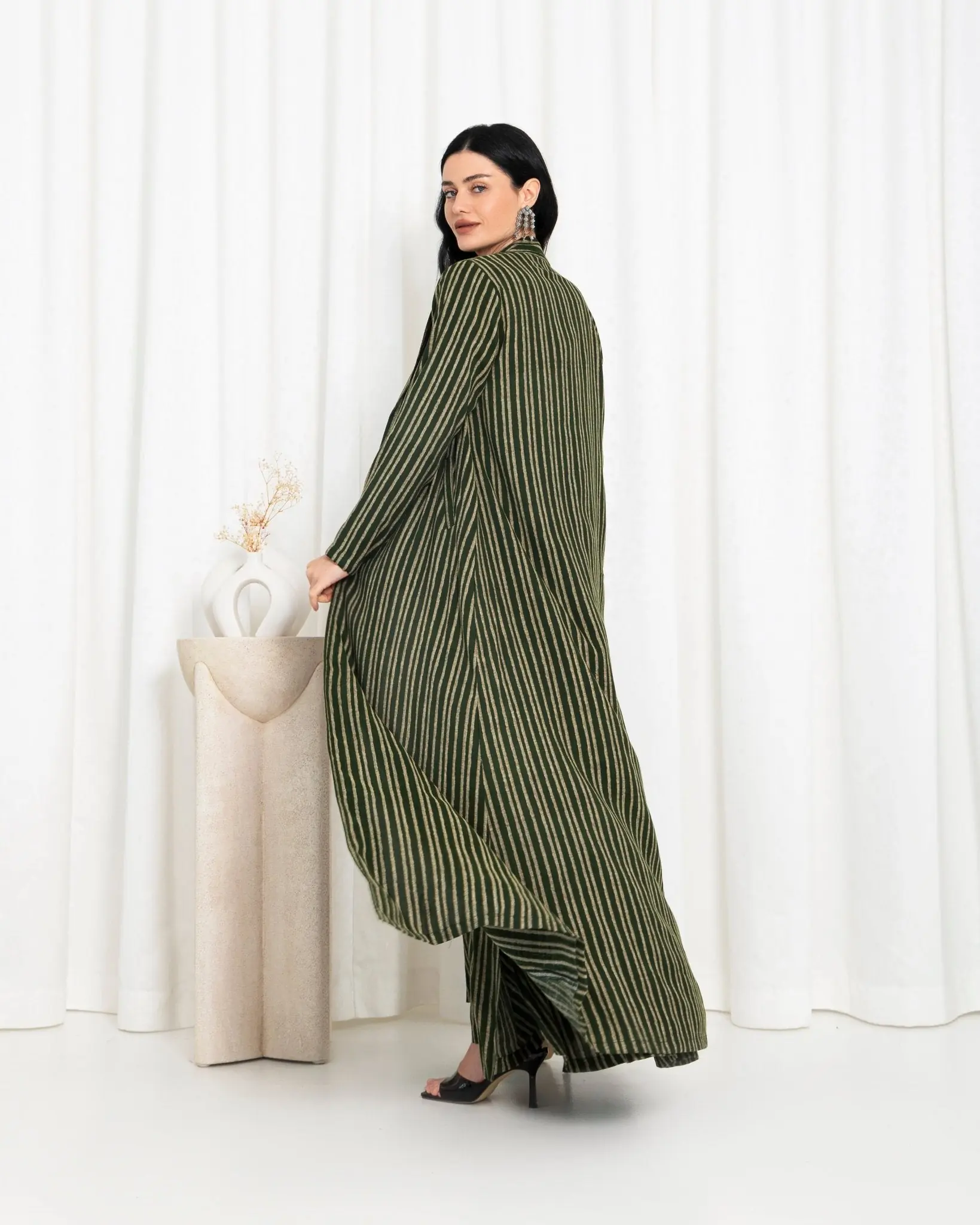 Green Stripe Jacket Abaya, photo 5