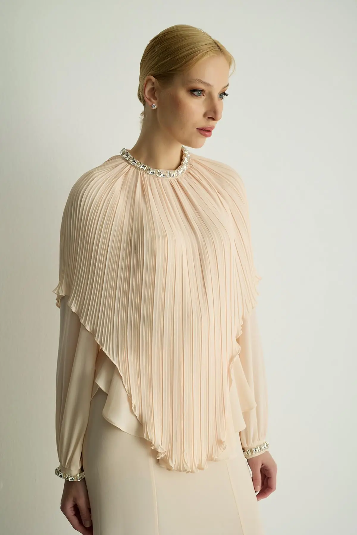 Plume Dress — Stone, photo 2