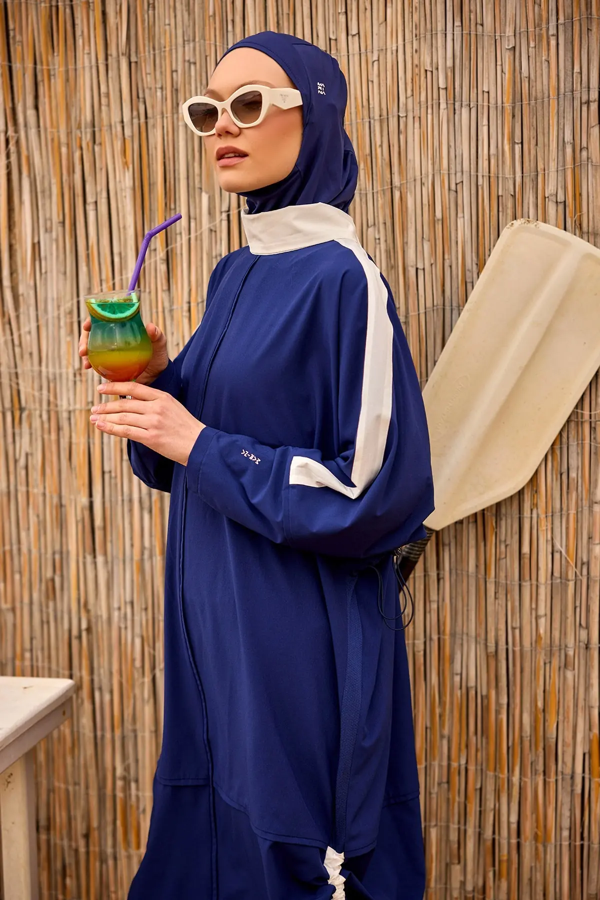 Navy Full Coverage Modest Swimwear Burkini Set M2521-2, photo 4