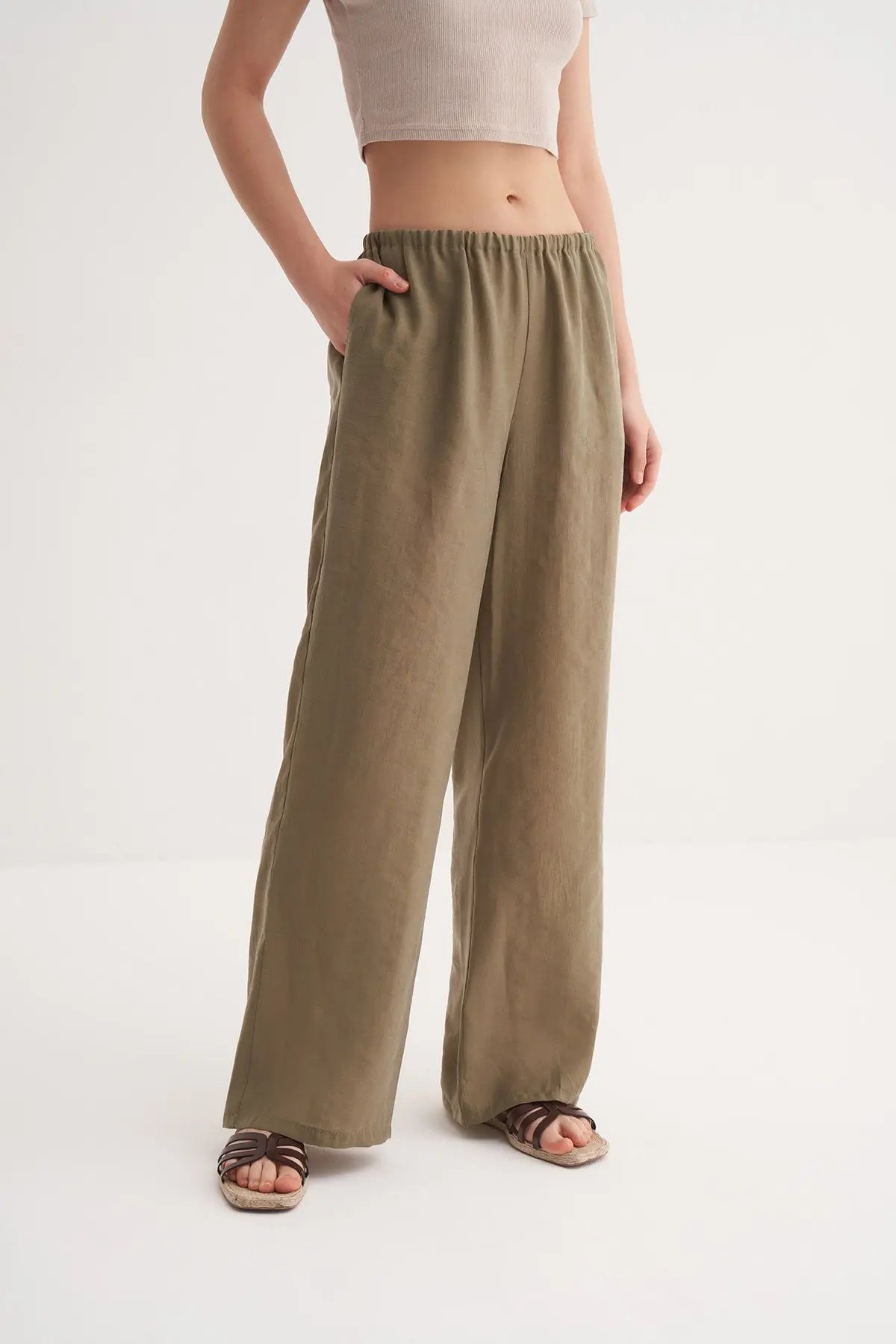 Tencel Bol Kesim Pantolon, photo 5