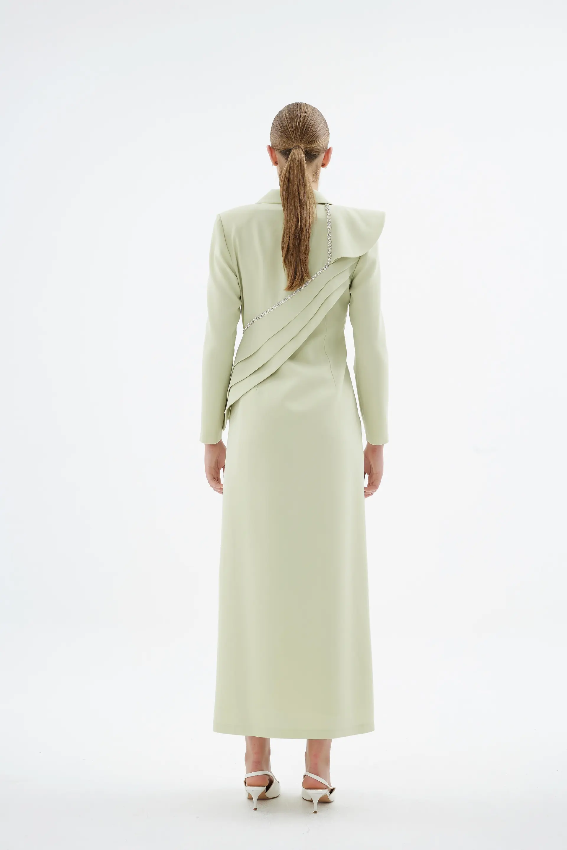 Liana Tailored Jacket Dress – Light Green, photo 5