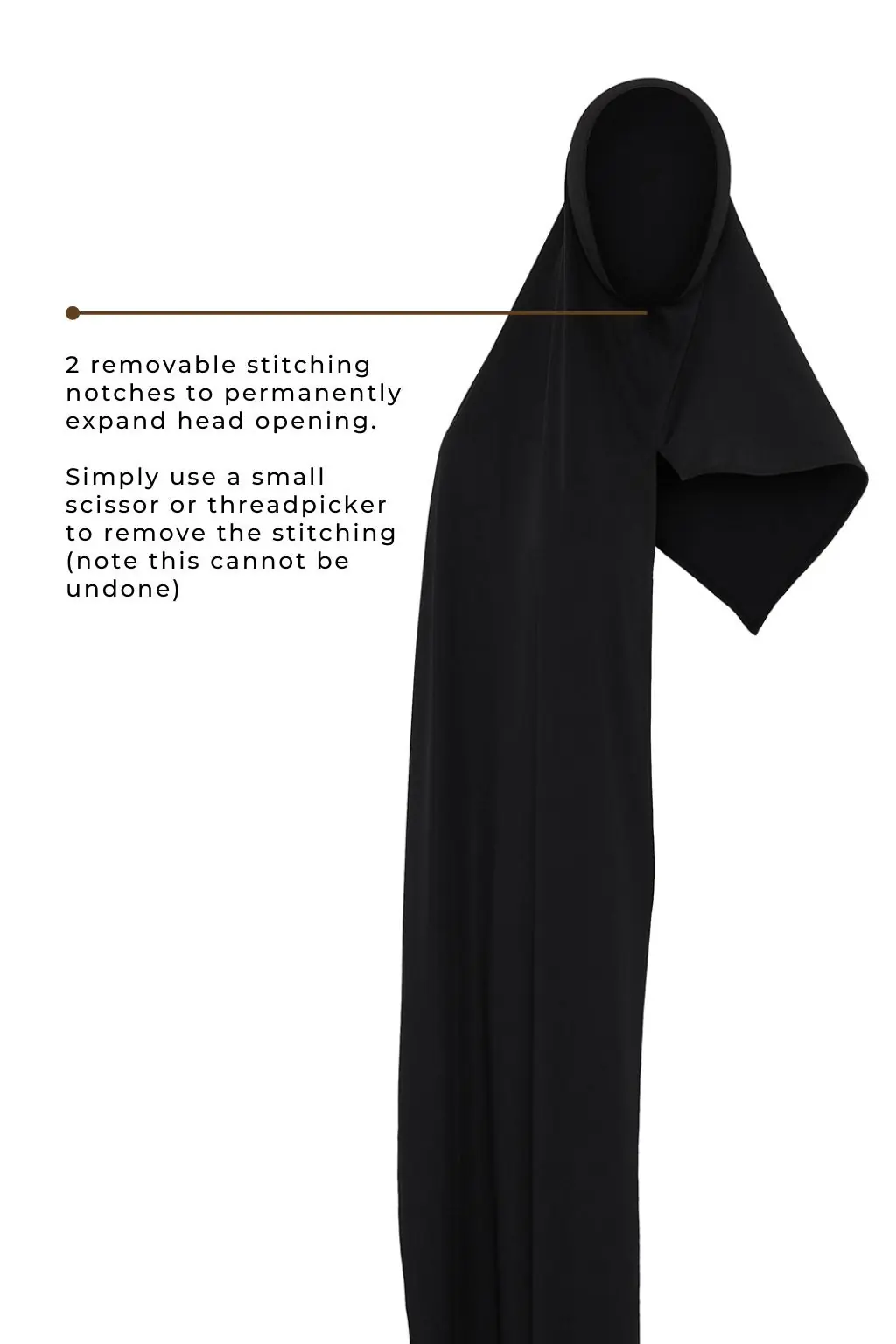 Slip on Scarf - Black, photo 3