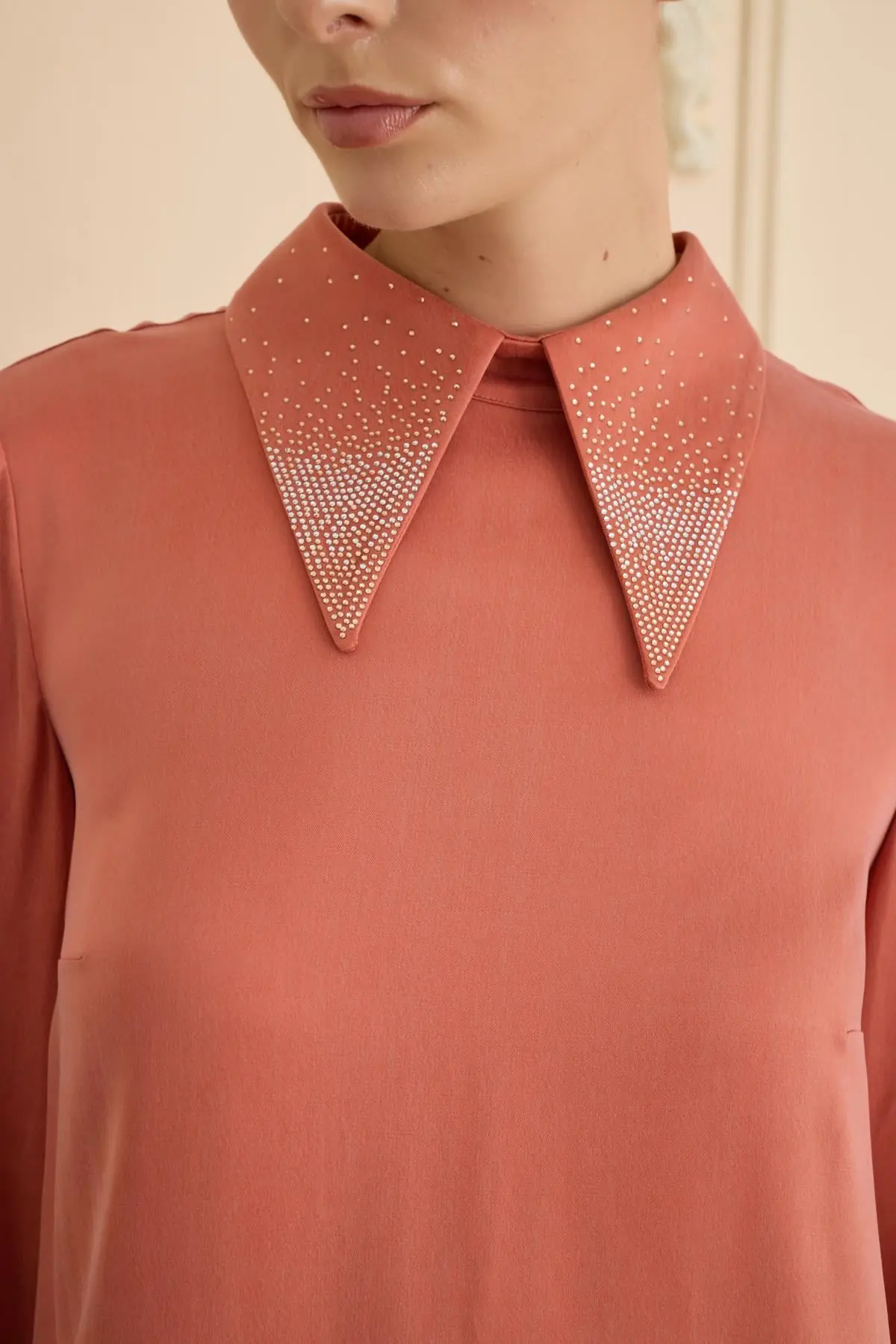 Splendid Embellished Collar Blouse – Copper, photo 2