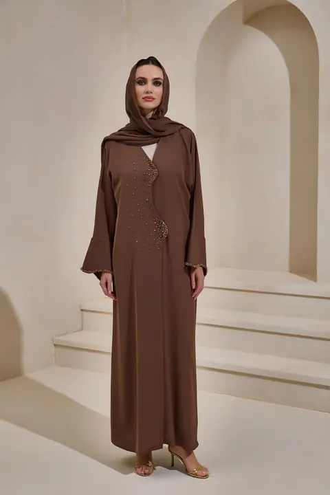 Amara Abaya Set - Brown