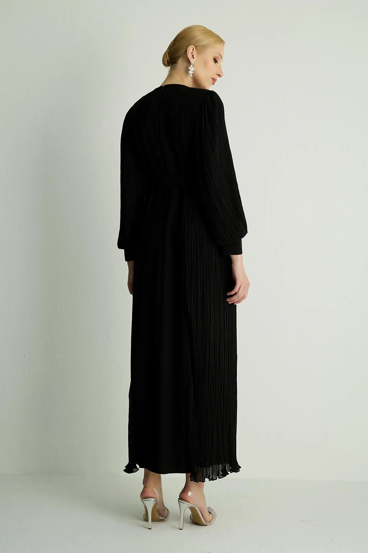 Rozanna Pleated Panel Dress – Black, photo 6